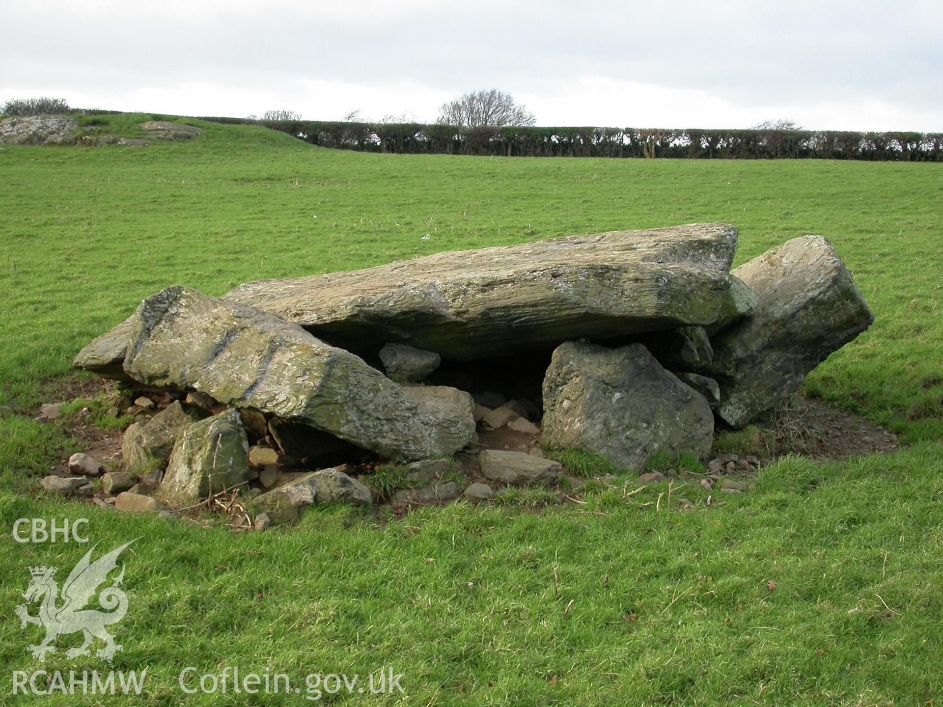 Ty Mawr Burial Chamber, capstone from south.