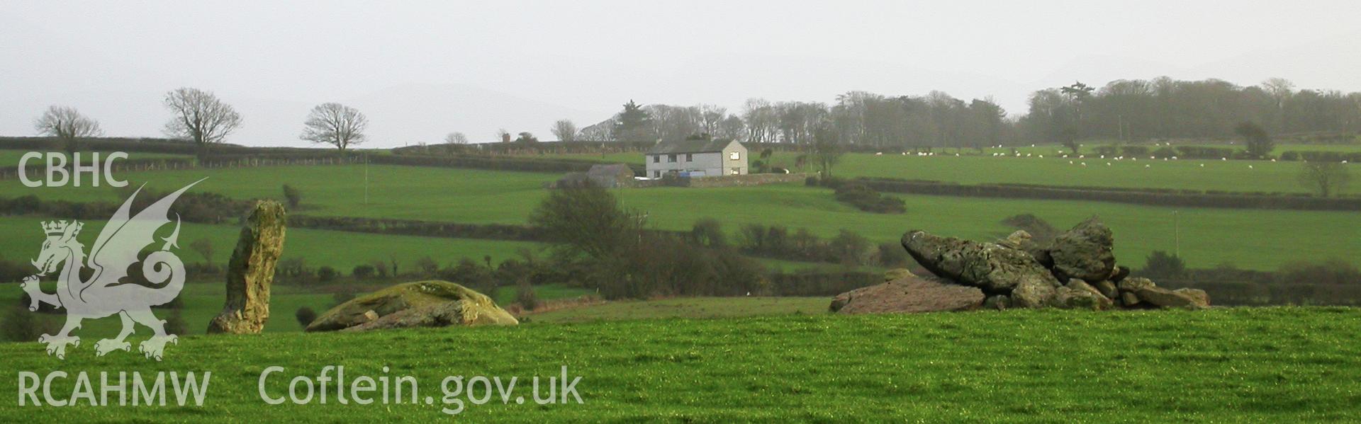 Ucheldref Burial Chambers, both tombs from north-west.