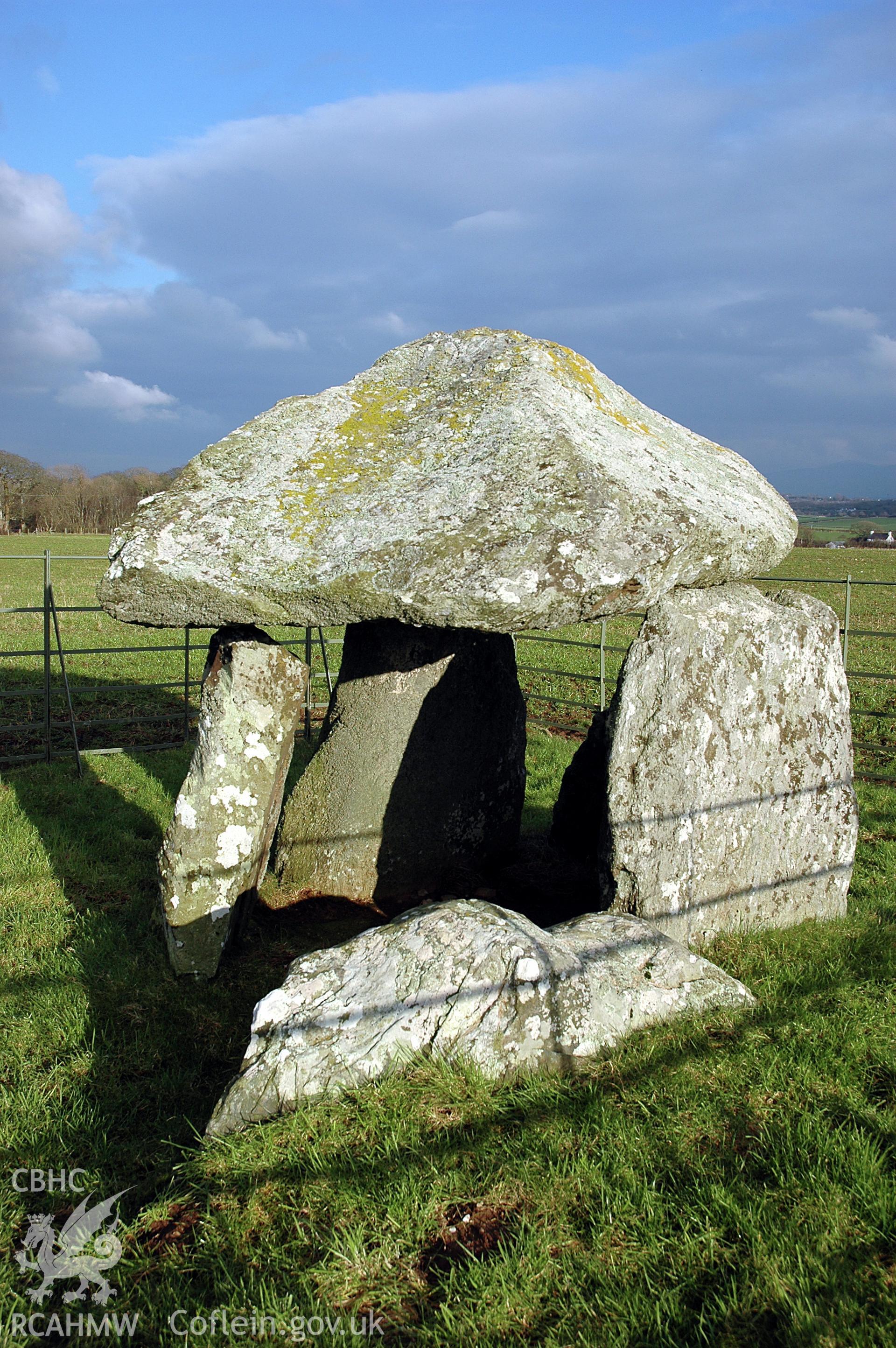 Bodowyr Burial Chamber from south-west.