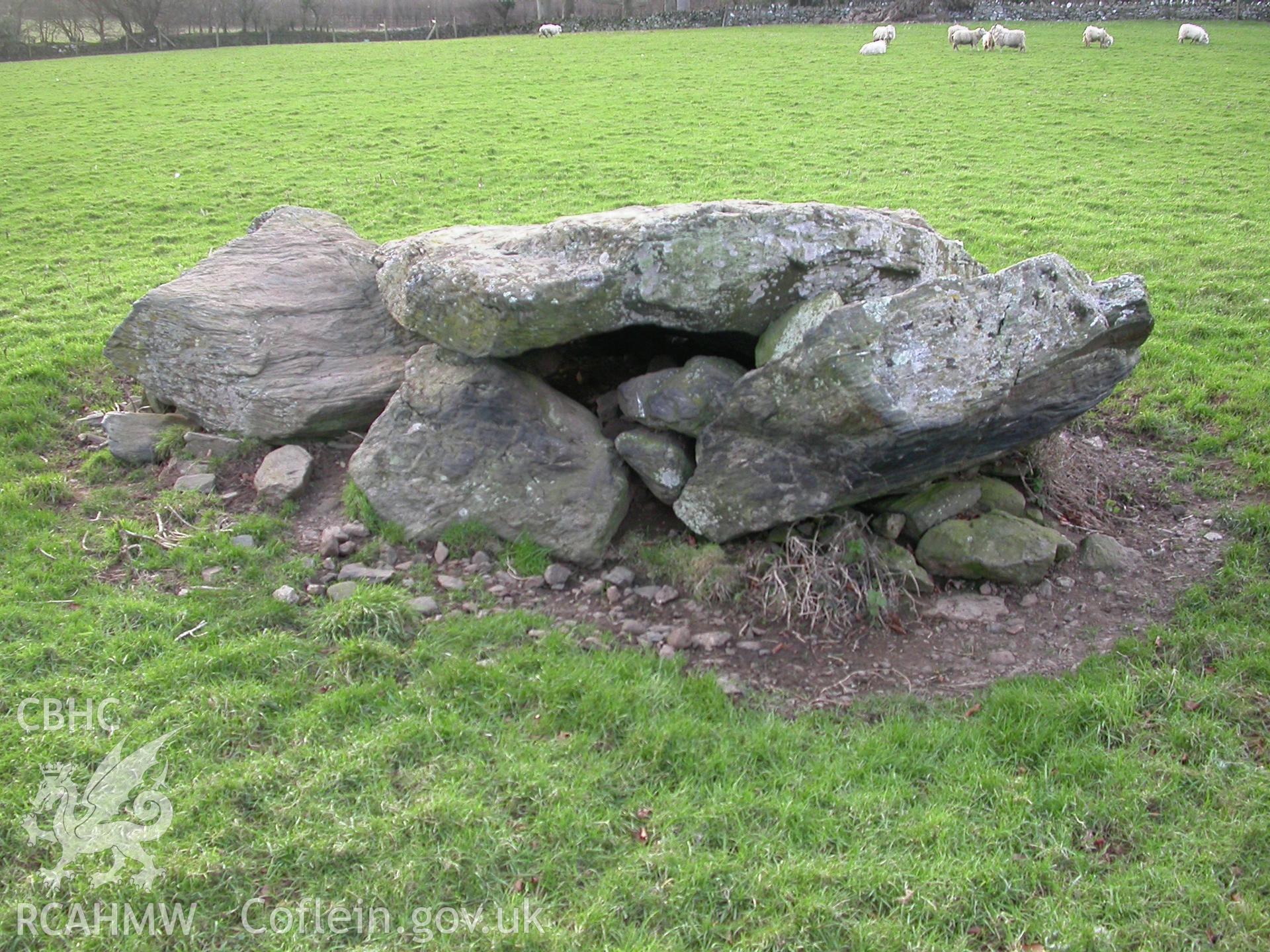 Ty Mawr Burial Chamber, capstone from south-east.