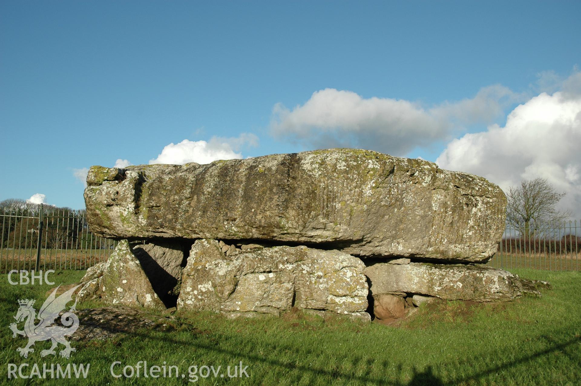 Lligwy Burial Chamber from East.