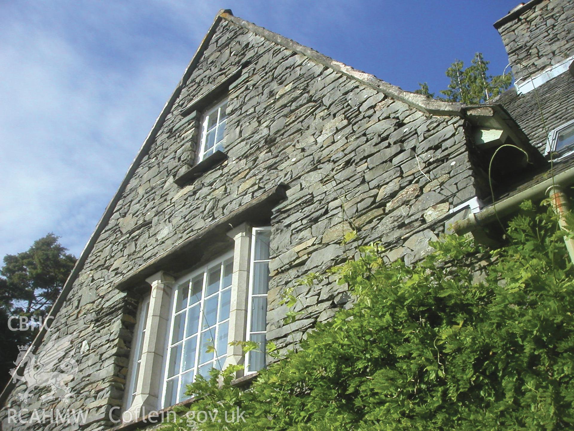 Digital image of the west elevation of Keldwith, taken from the north-west: 'Herbert Luck North. Arts and Crafts Architecture for Wales', page 47.