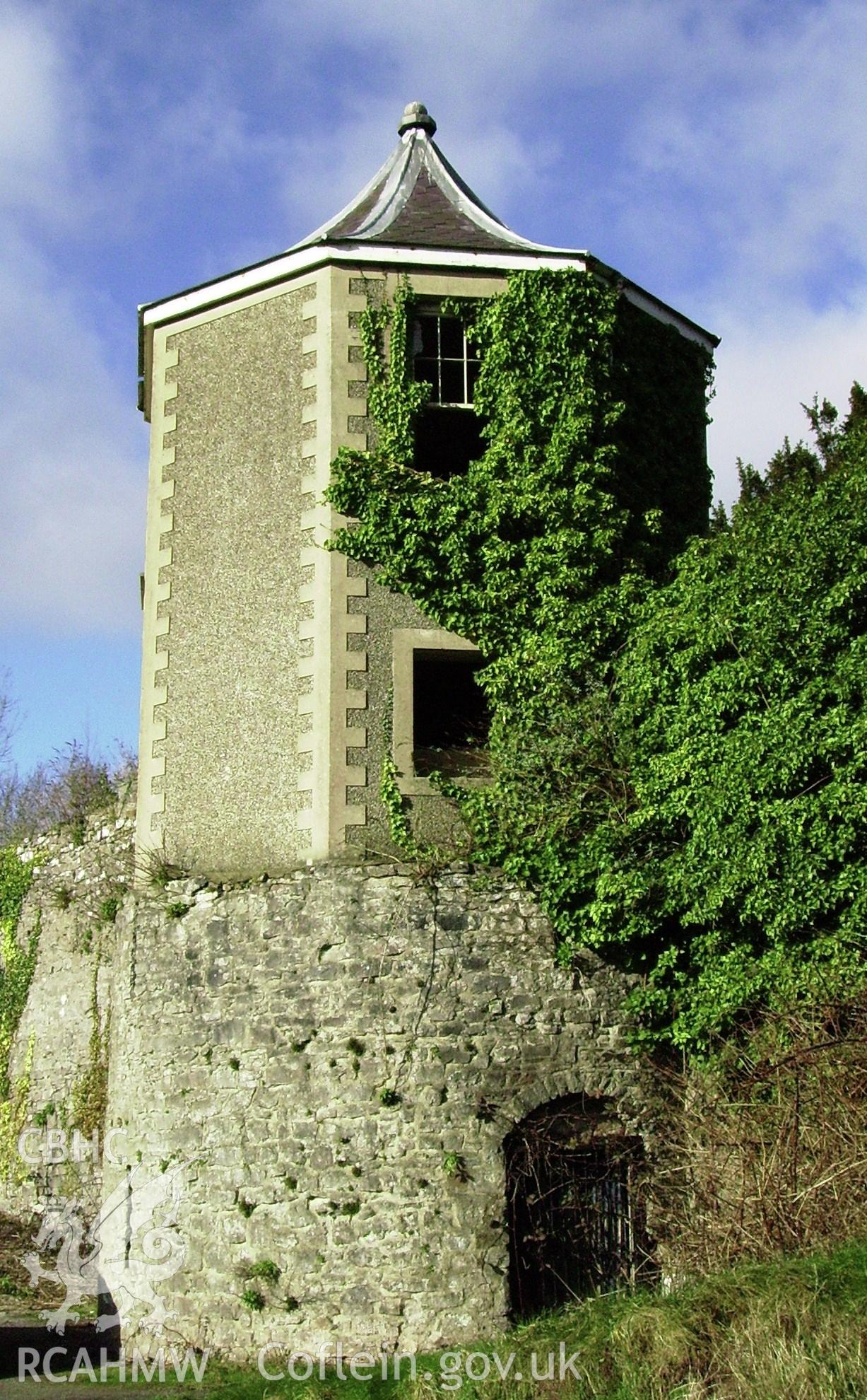 Digital photograph of a stone Gazebo in Pembroke.