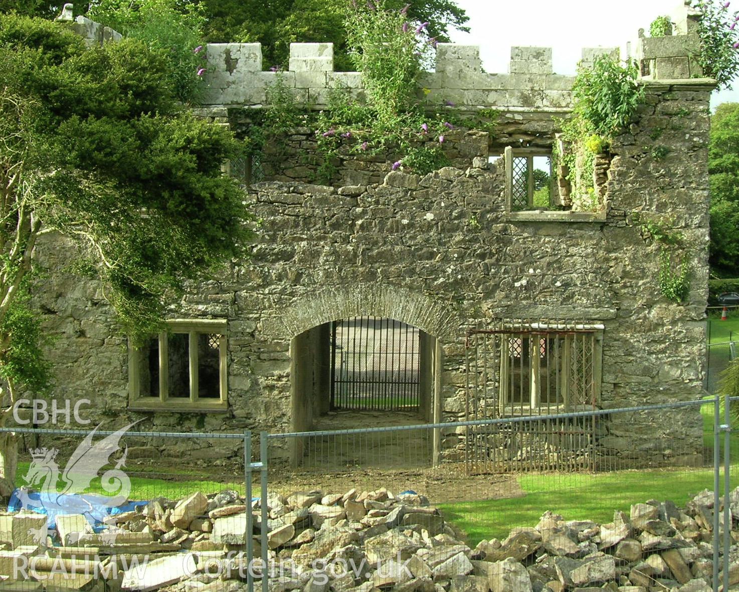 Digital photograph of Madryn Castle gatehouse.