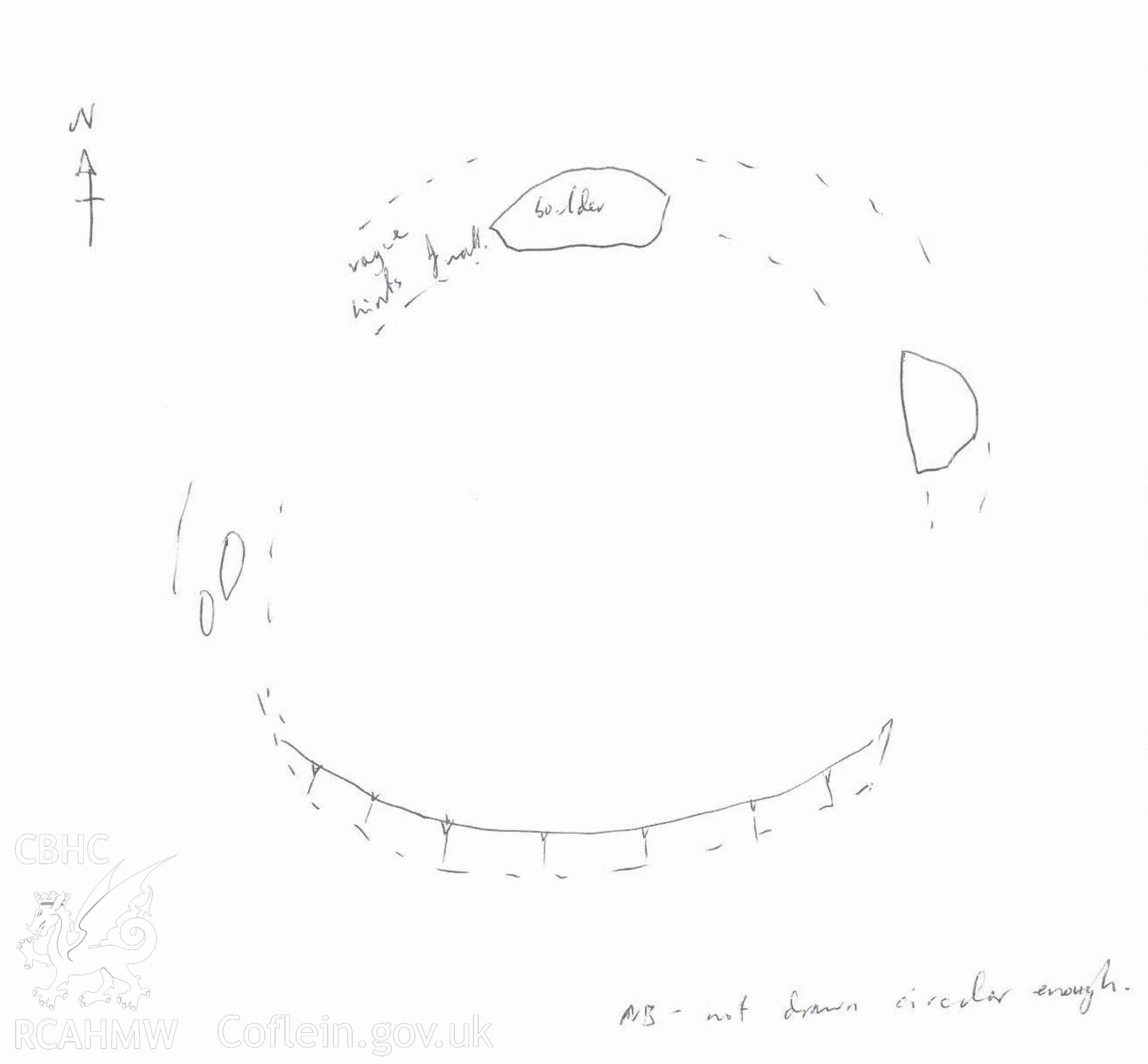 Field sketch of NPRN 303019 (Kenney, J, 22/05/2013)