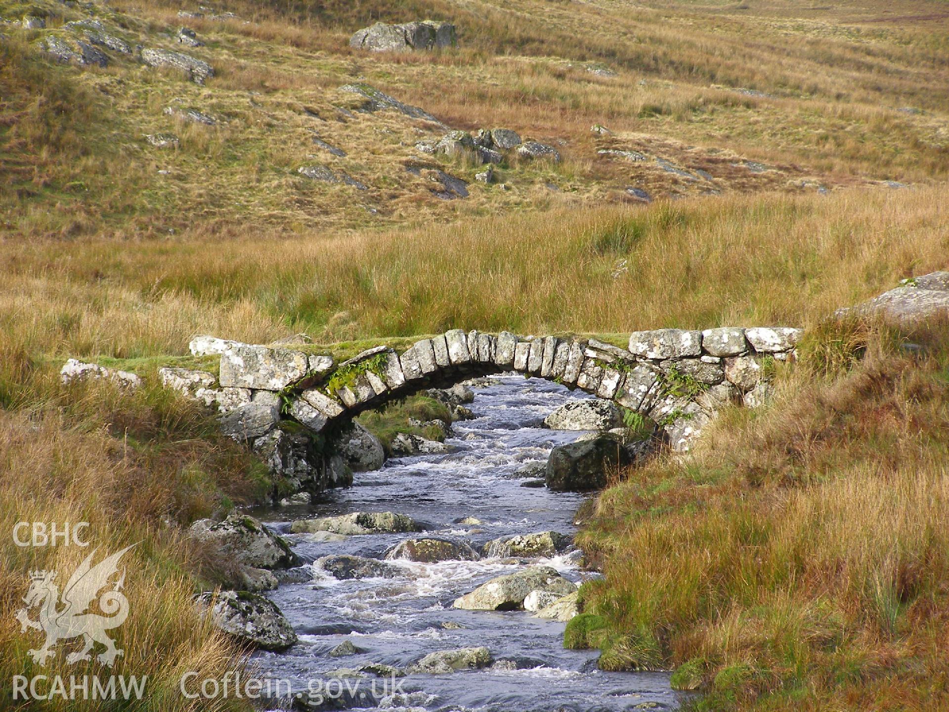 Digital Colour photograph of Pont Taihirion bridge I Taihirion taken on 18/11/2008 by P.J. Schofield during the Arenig Fach Upland Survey undertaken by Oxford Archaeology North.