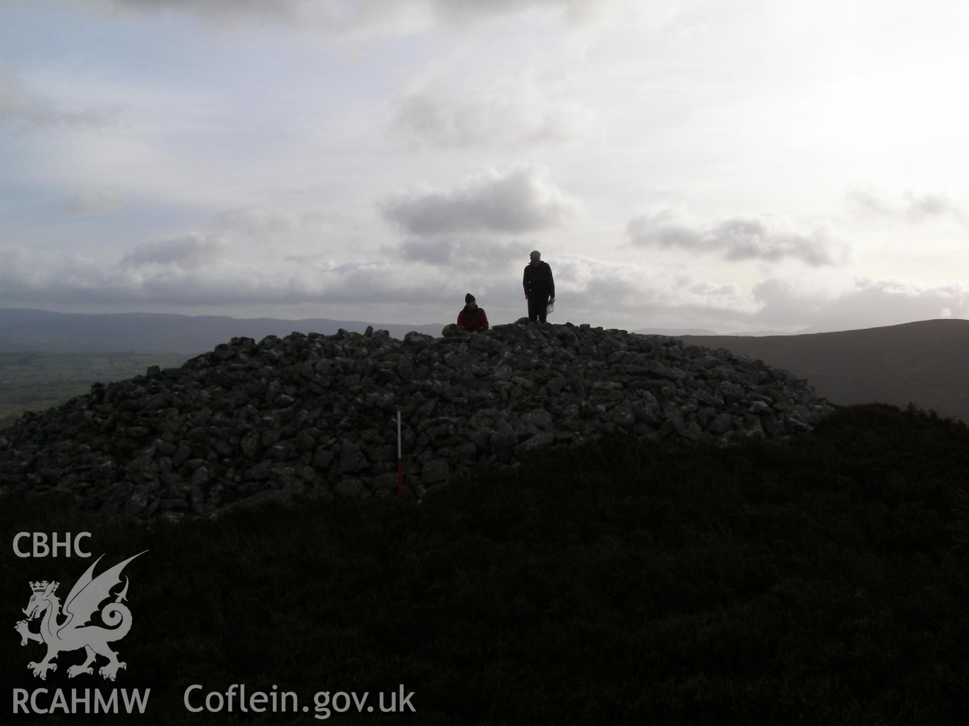 Digital Colour photograph of Garneddwen cairn taken on 20/11/2008 by P.J. Schofield during the Arenig Fach Upland Survey undertaken by Oxford Archaeology North.