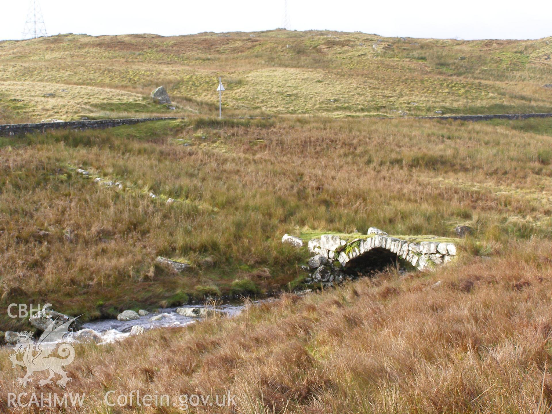 Digital Colour photograph of Pont Taihirion bridge I taken on 18/11/2008 by P.J. Schofield during the Arenig Fach Upland Survey undertaken by Oxford Archaeology North.