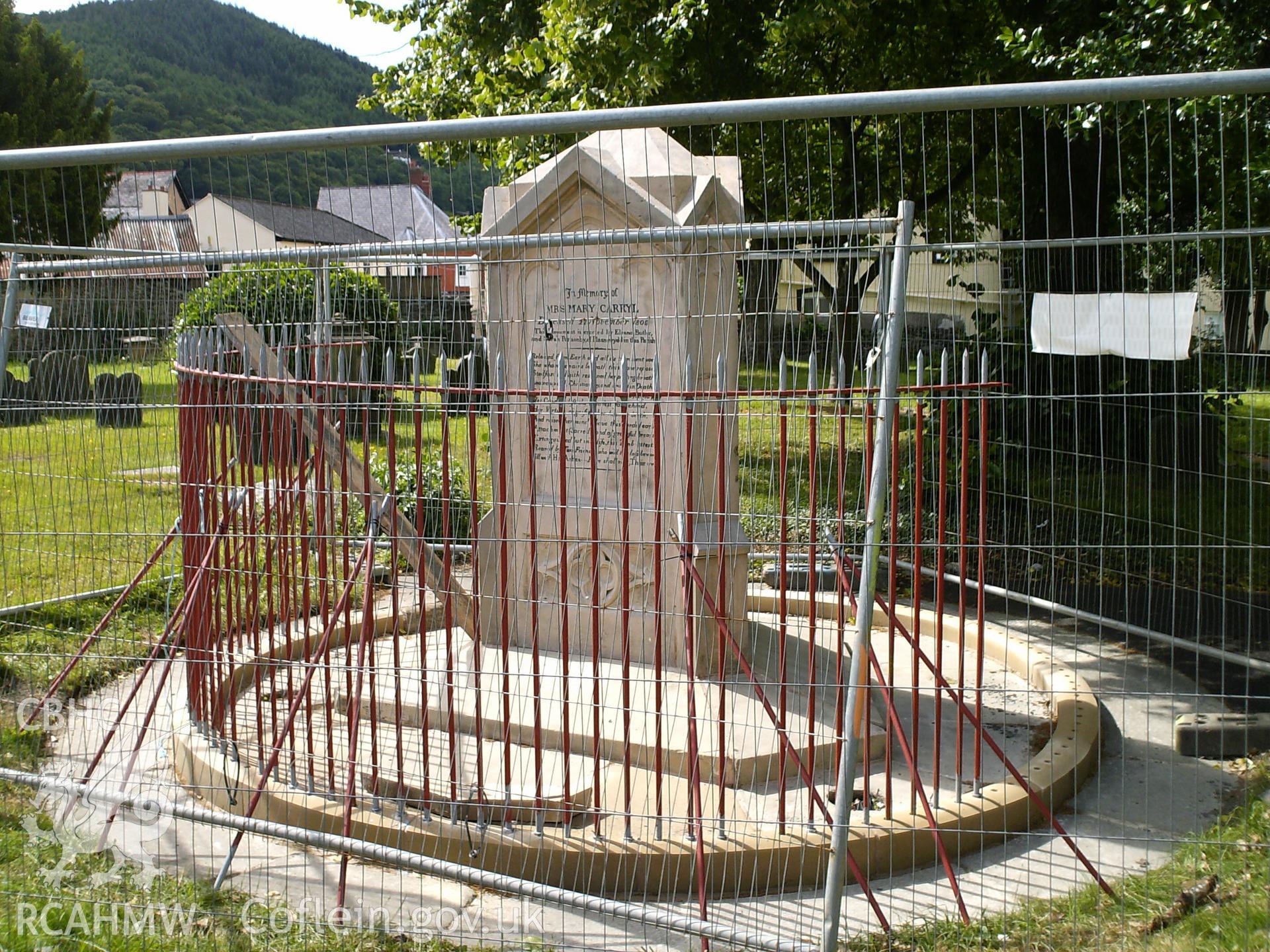 Digital image showing new and refurbished railings being fitted.