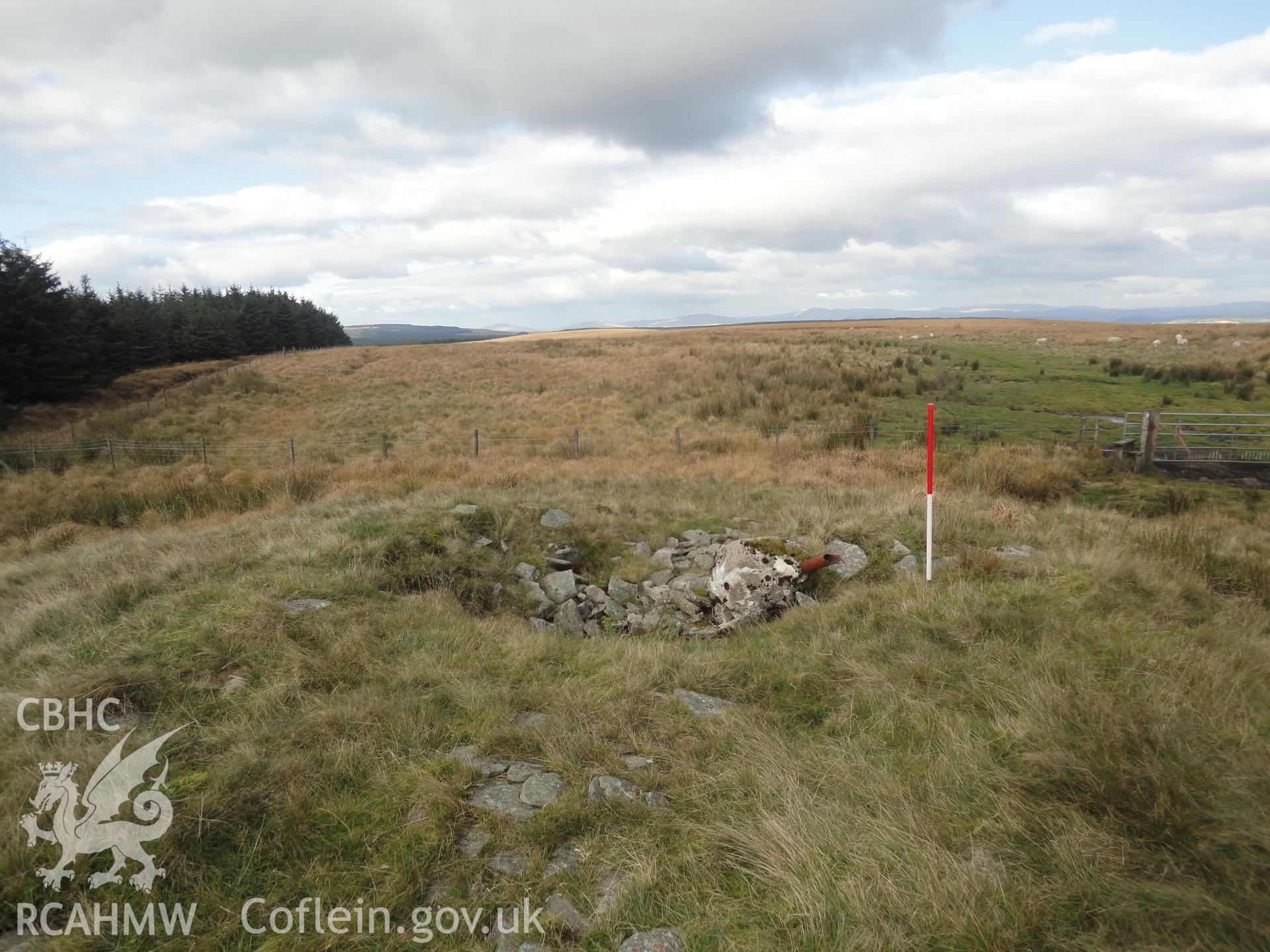 Round barrow, looking north