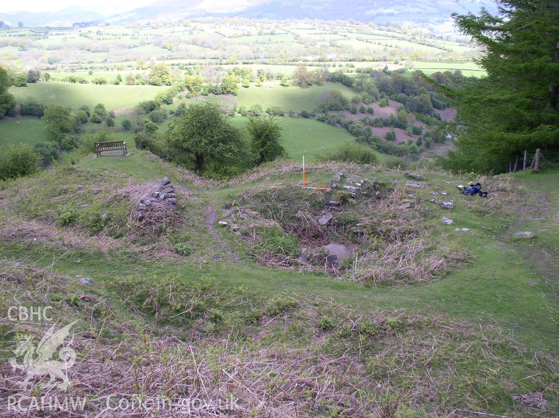 Photograph of Darren Cilau Inclined Plane Winding House taken on 10/05/2005 by J.B. Winterburn during an Upland Survey undertaken by John Winterburn Archaeological Services.