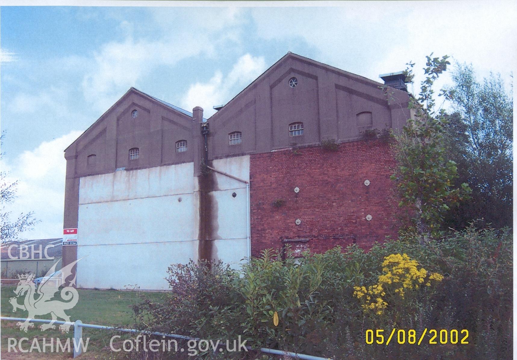 Colour scan of a photograph showing the exterior of the Malt House, East Dock Road, Newport.