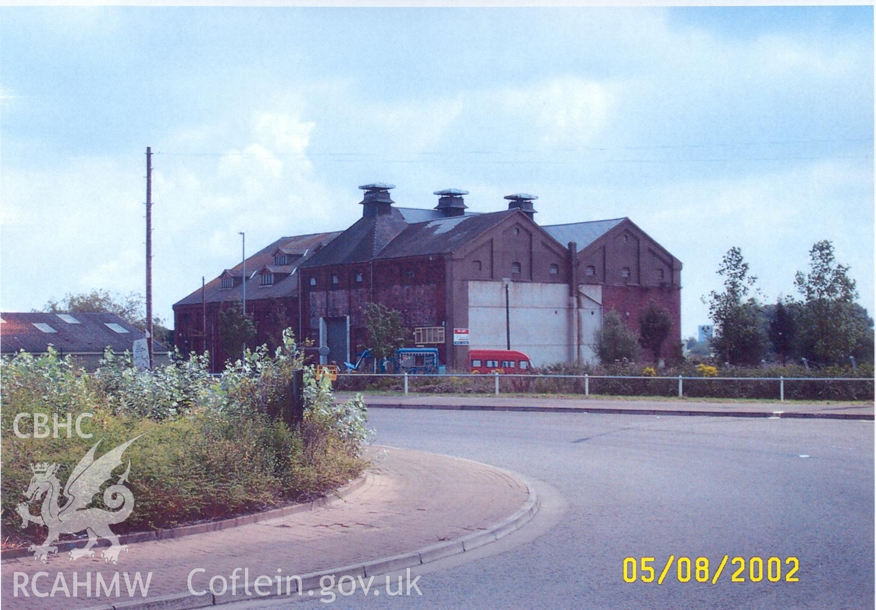 Colour scan of a photograph showing the exterior of the Malt House, East Dock Road, Newport.