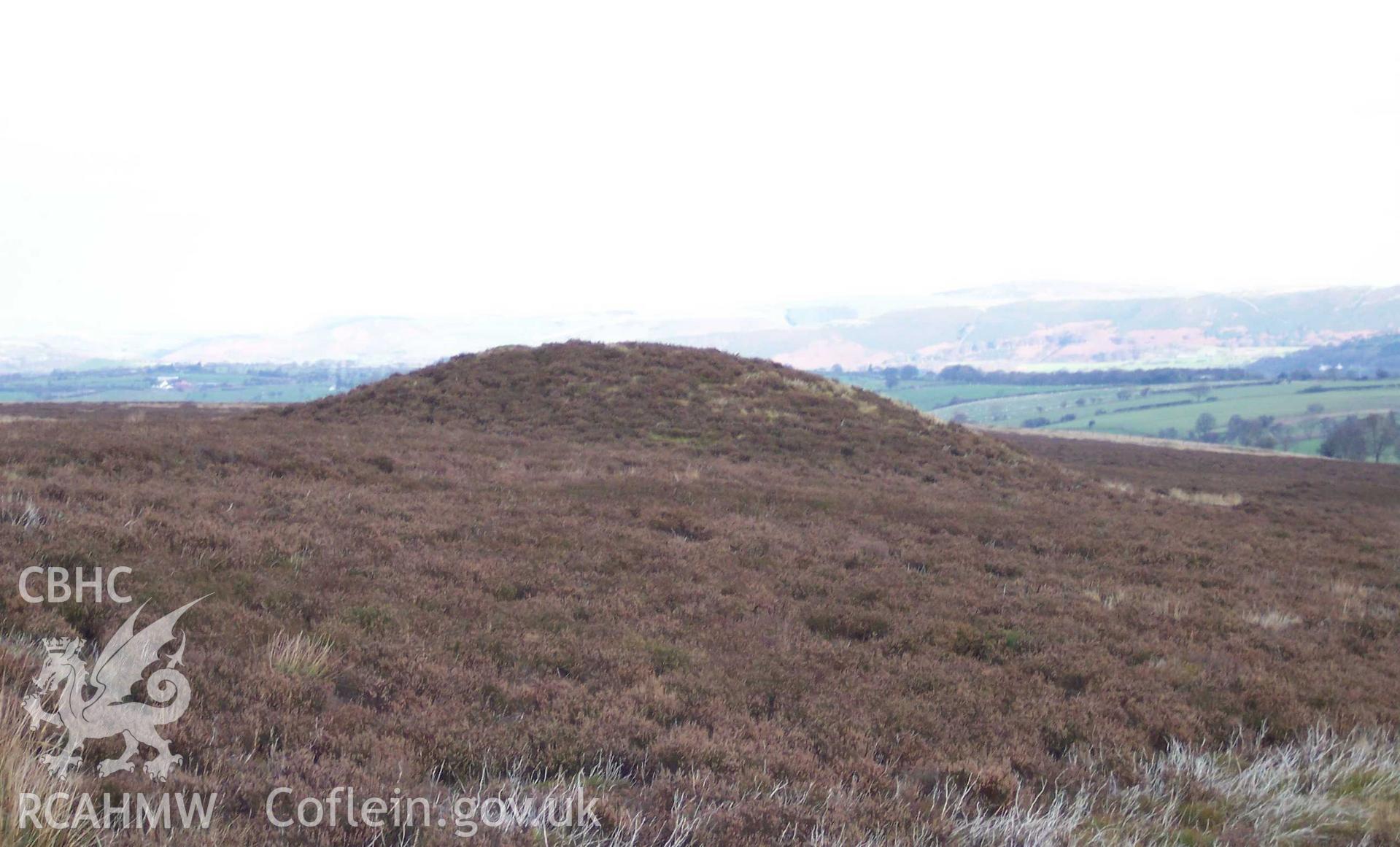 Photograph of Blaen y Cwm Barrow taken from the north on 30/11/2004 by P. Kok during an Upland Survey undertaken by Oxford Archaeology North.