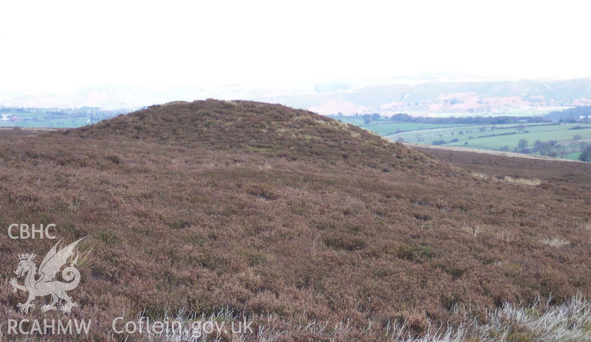 Photograph of Blaen y Cwm Barrow taken from the north-east on 30/11/2004 by P. Kok during an Upland Survey undertaken by Oxford Archaeology North.