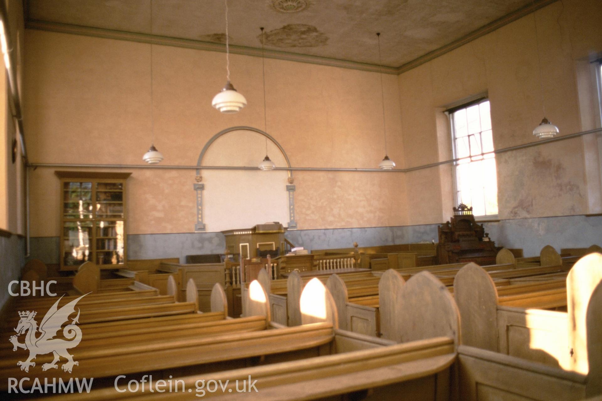 Interior, view to pulpit & set fawr & RH corner