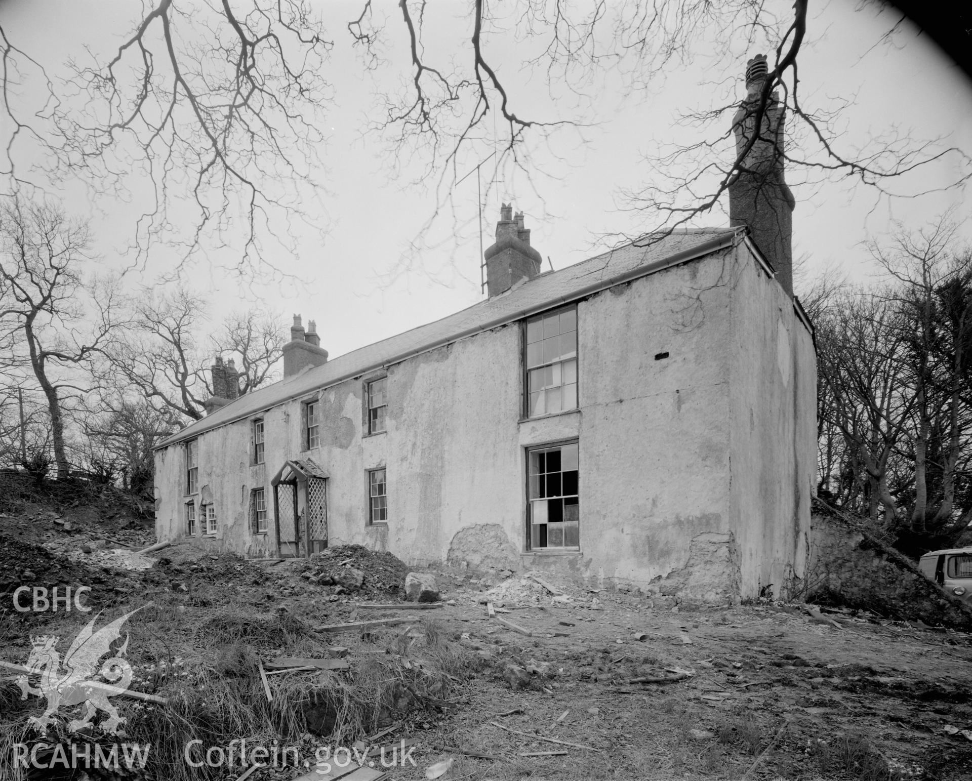 General view of exterior during restoration