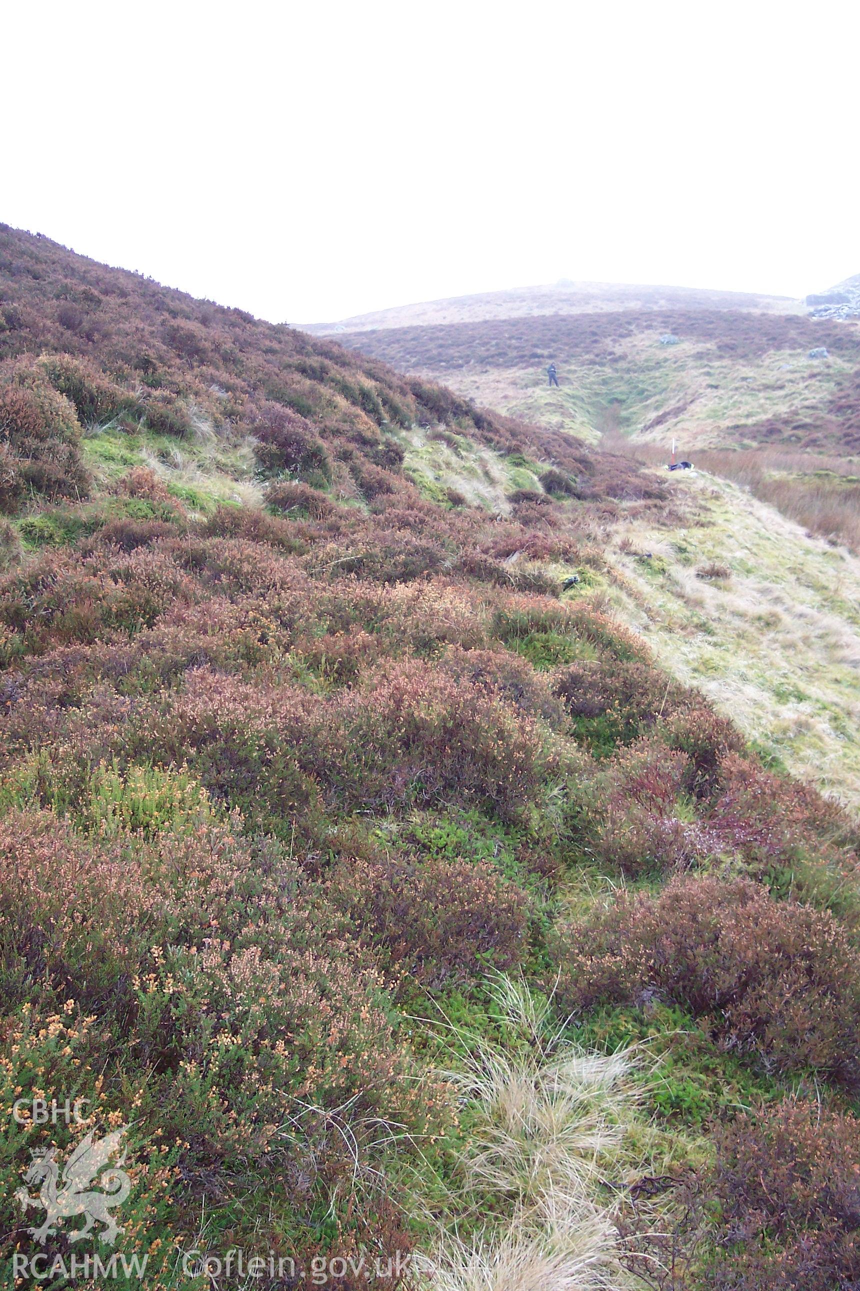 Photograph of Trackway north east of Alexandra Quarry taken on 20/12/2005 by P.J. Schofield during an Upland Survey undertaken by Oxford Archaeology North.