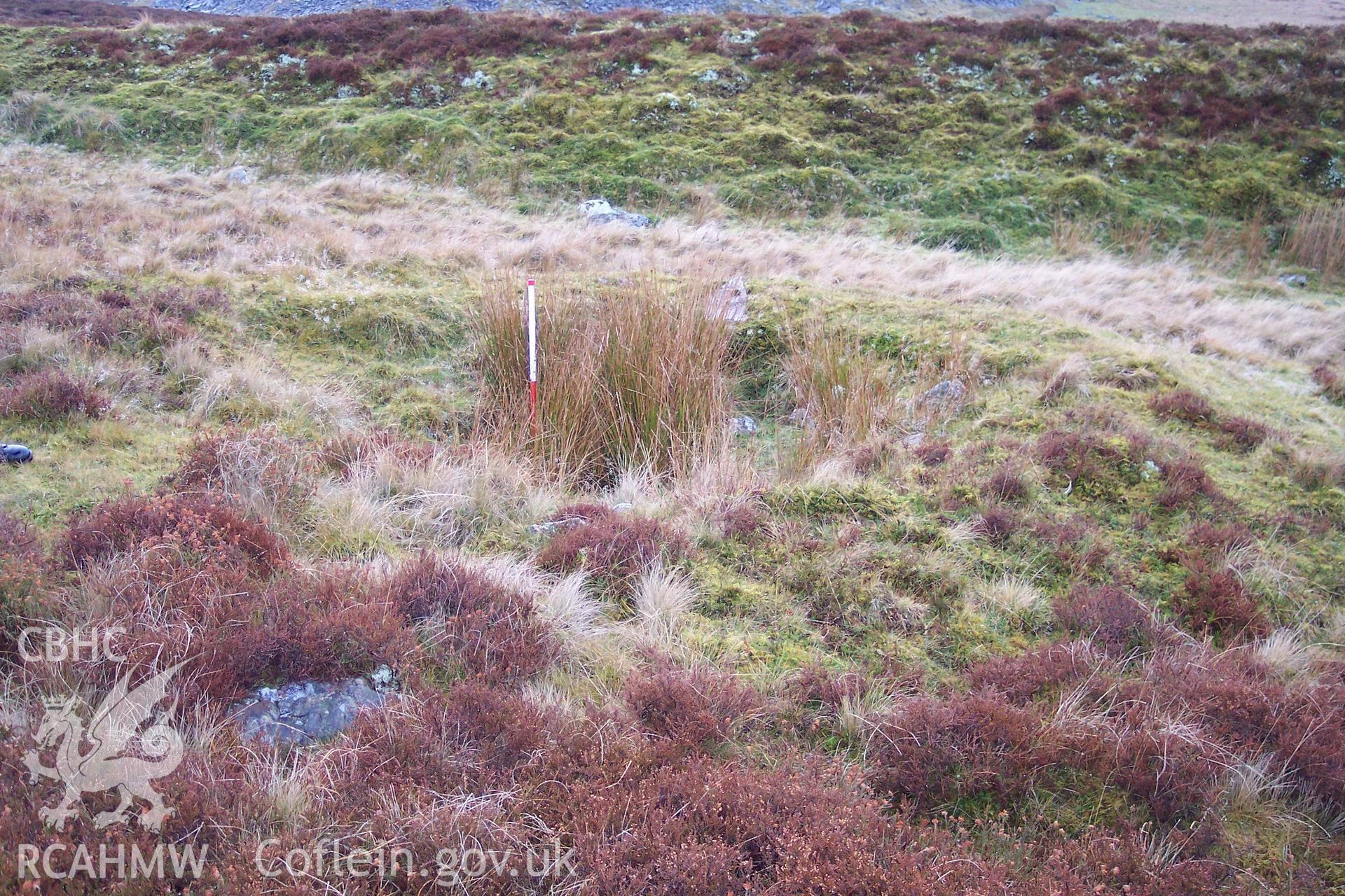 Photograph of Trial Mine III north east of Alexandra Quarry taken on 20/12/2005 by P.J. Schofield during an Upland Survey undertaken by Oxford Archaeology North.