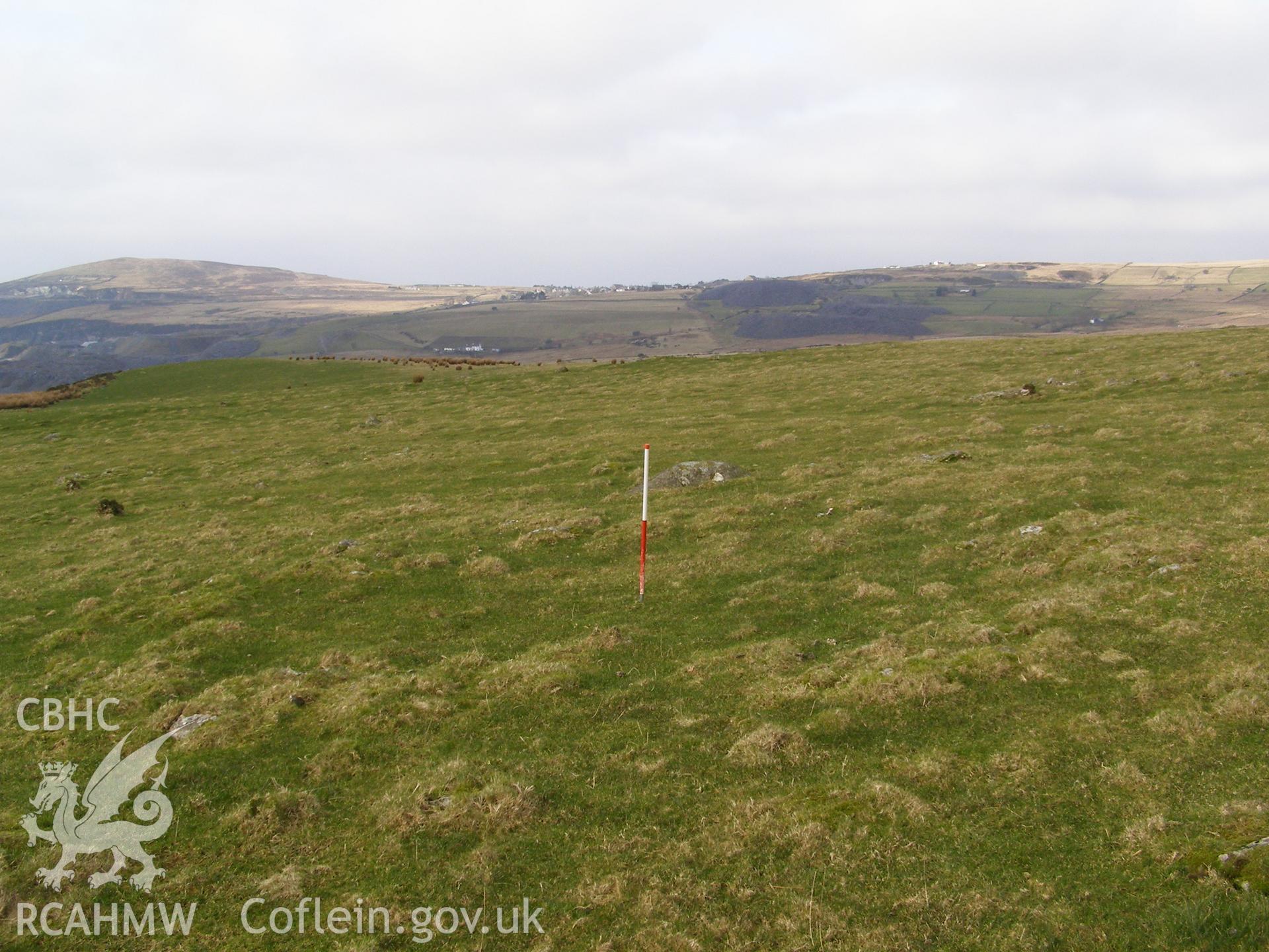 Photograph of Hut Circle III north east of Gelli Ffrydiau taken on 03/02/2006 by P.J. Schofield during an Upland Survey undertaken by Oxford Archaeology North.