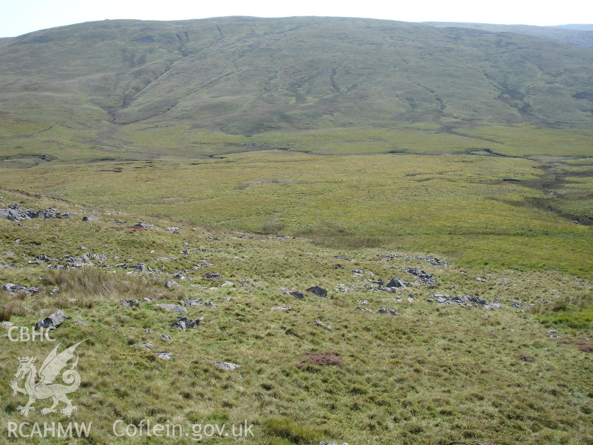 Digital colour photograph of Foel Isaf circular structure taken on 10/09/2006 by R.P. Sambrook during the Plynlimon Glaslyn South Upland survey undertaken by Trysor.