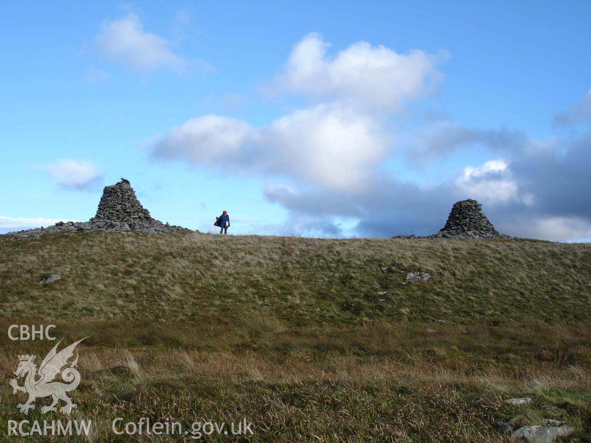 Digital colour photograph of Carn Gwilym cairn I taken on 04/10/2006 by R.P. Sambrook during the Plynlimon Glaslyn South Upland survey undertaken by Trysor.