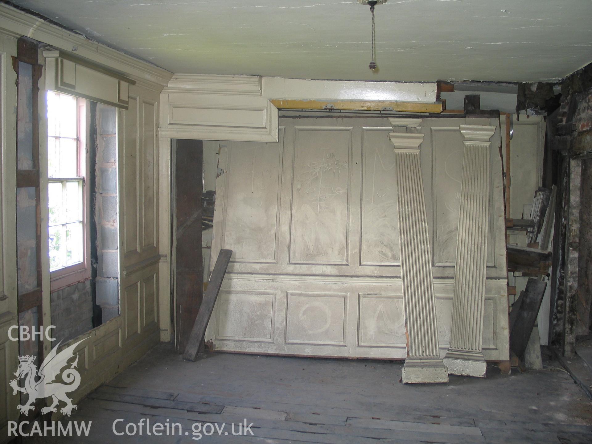 Nantclwyd House before conservation. F.12 north-west corner.