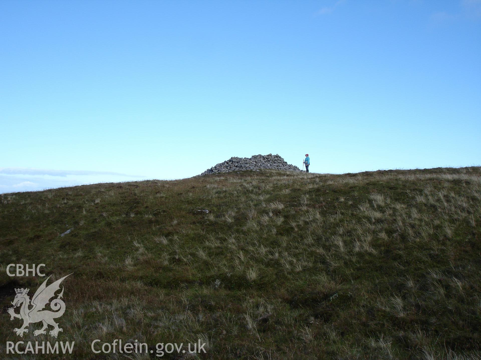 Digital colour photograph of Carn Fawr Cairn I taken on 24/08/2006 by R.P. Sambrook during the Plynlimon Glaslyn South Upland survey undertaken by Trysor.