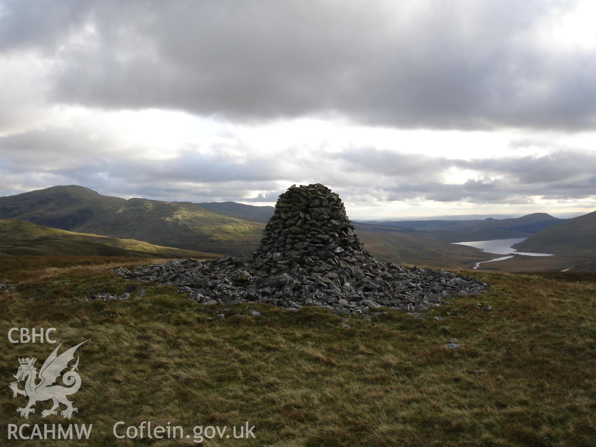 Digital colour photograph of Carn Gwilym cairn I taken on 04/10/2006 by R.P. Sambrook during the Plynlimon Glaslyn South Upland survey undertaken by Trysor.