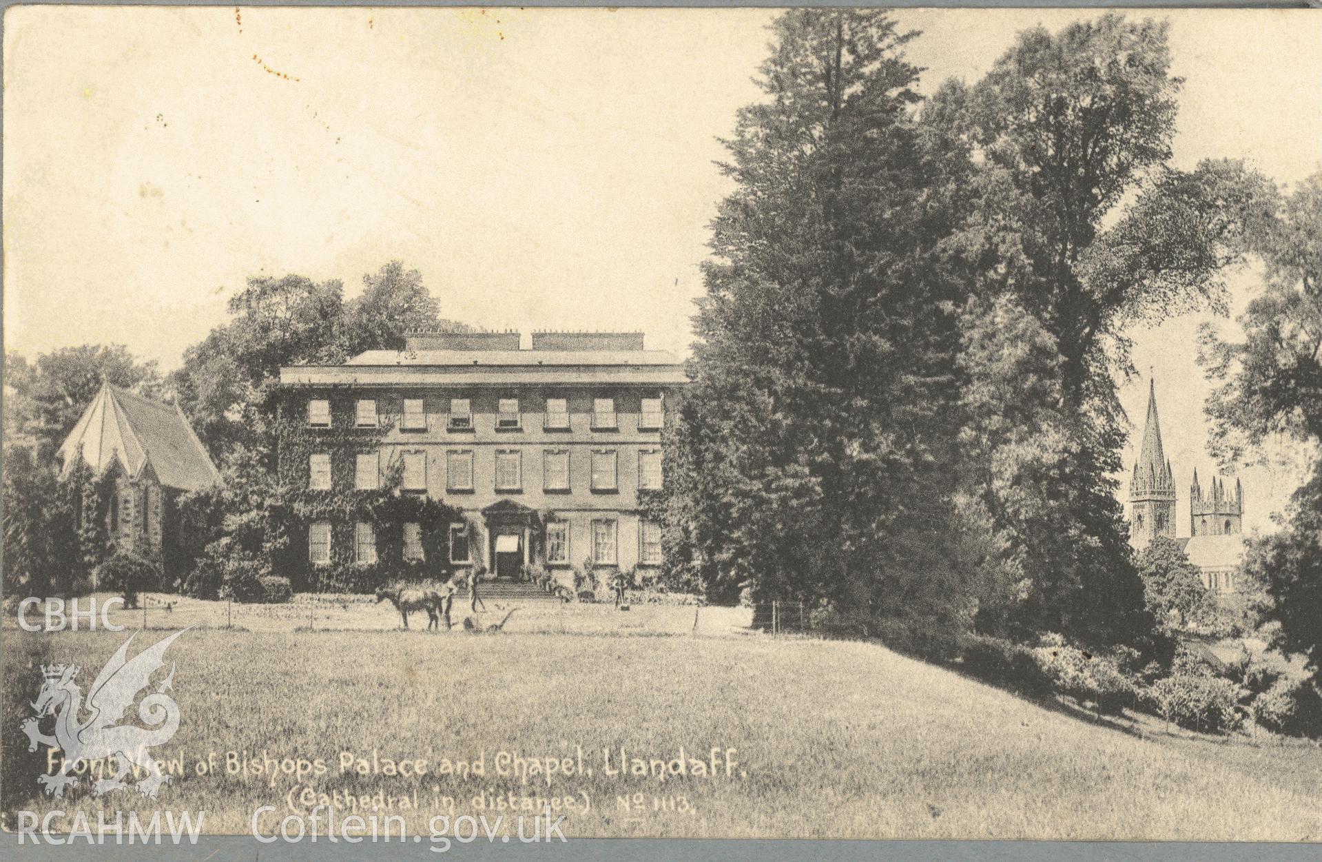 Digitised postcard image of Cathedral School, Llandaff, Hardings (Bristol and Cardiff) 'Progress series'. Produced by Parks and Gardens Data Services, from an original item in the Peter Davis Collection at Parks and Gardens UK. We hold only web-resolution images of this collection, suitable for viewing on screen and for research purposes only. We do not hold the original images, or publication quality scans.