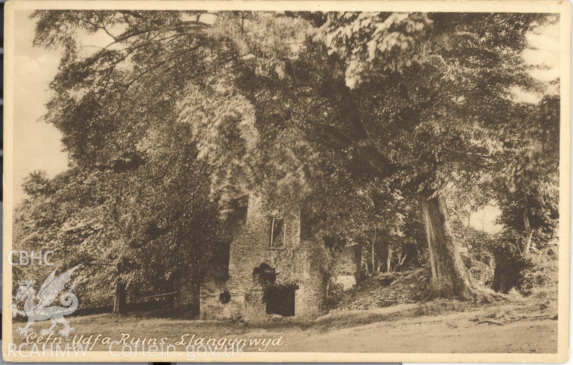 Digitised postcard image of Cefn Ydfa, Llangynwyd Lower, F Frith and Co., Ltd. Produced by Parks and Gardens Data Services, from an original item in the Peter Davis Collection at Parks and Gardens UK. We hold only web-resolution images of this collection, suitable for viewing on screen and for research purposes only. We do not hold the original images, or publication quality scans.