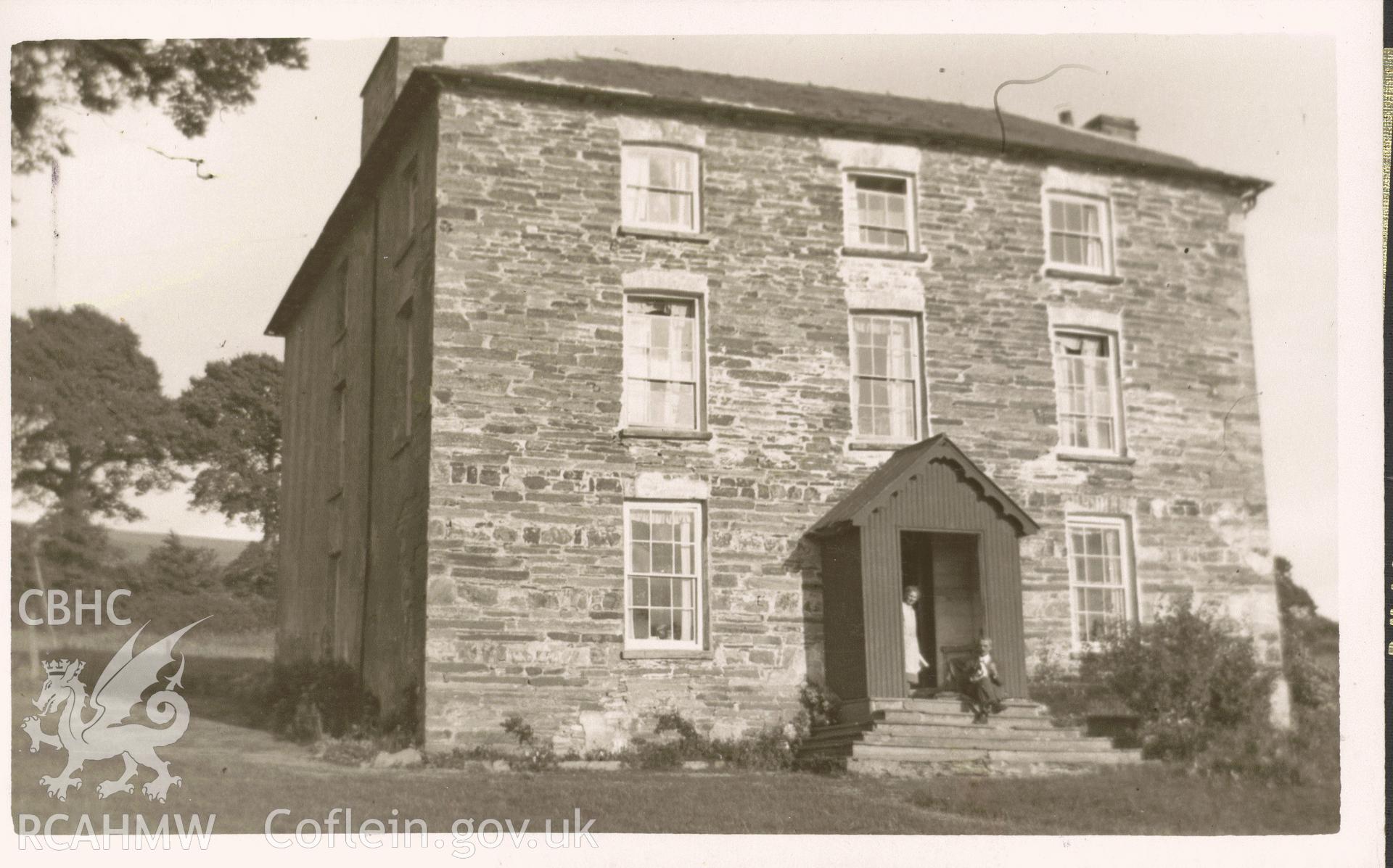 Digitised postcard image of Bryn-y-Mor, Cardigan. Produced by Parks and Gardens Data Services, from an original item in the Peter Davis Collection at Parks and Gardens UK. We hold only web-resolution images of this collection, suitable for viewing on screen and for research purposes only. We do not hold the original images, or publication quality scans.