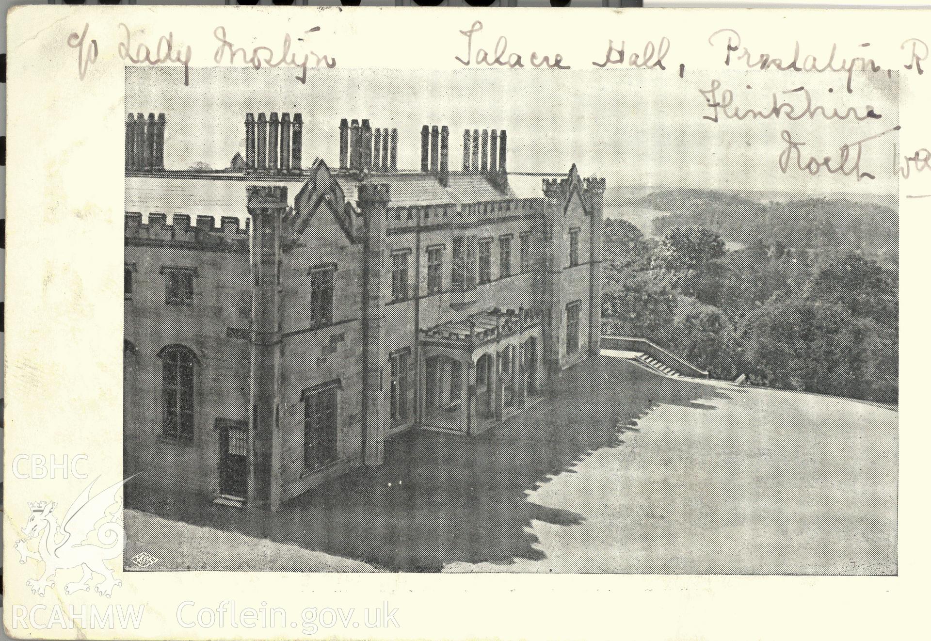 Digitised postcard image of Talacre Abbey, Pictorial Post Card. Produced by Parks and Gardens Data Services, from an original item in the Peter Davis Collection at Parks and Gardens UK. We hold only web-resolution images of this collection, suitable for viewing on screen and for research purposes only. We do not hold the original images, or publication quality scans.