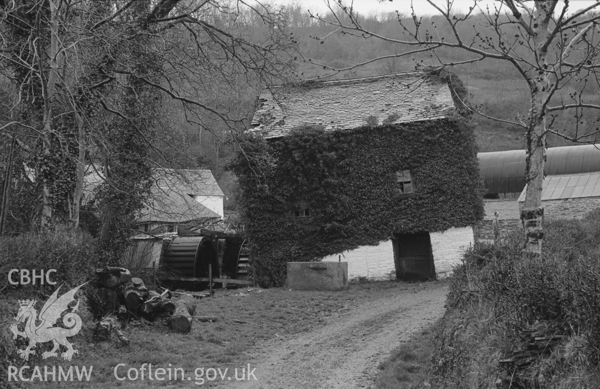 Black and White photograph showing Melin Ceri. Photographed by Arthur Chater in April 1962 from Grid Reference SN 300 423, looking north.