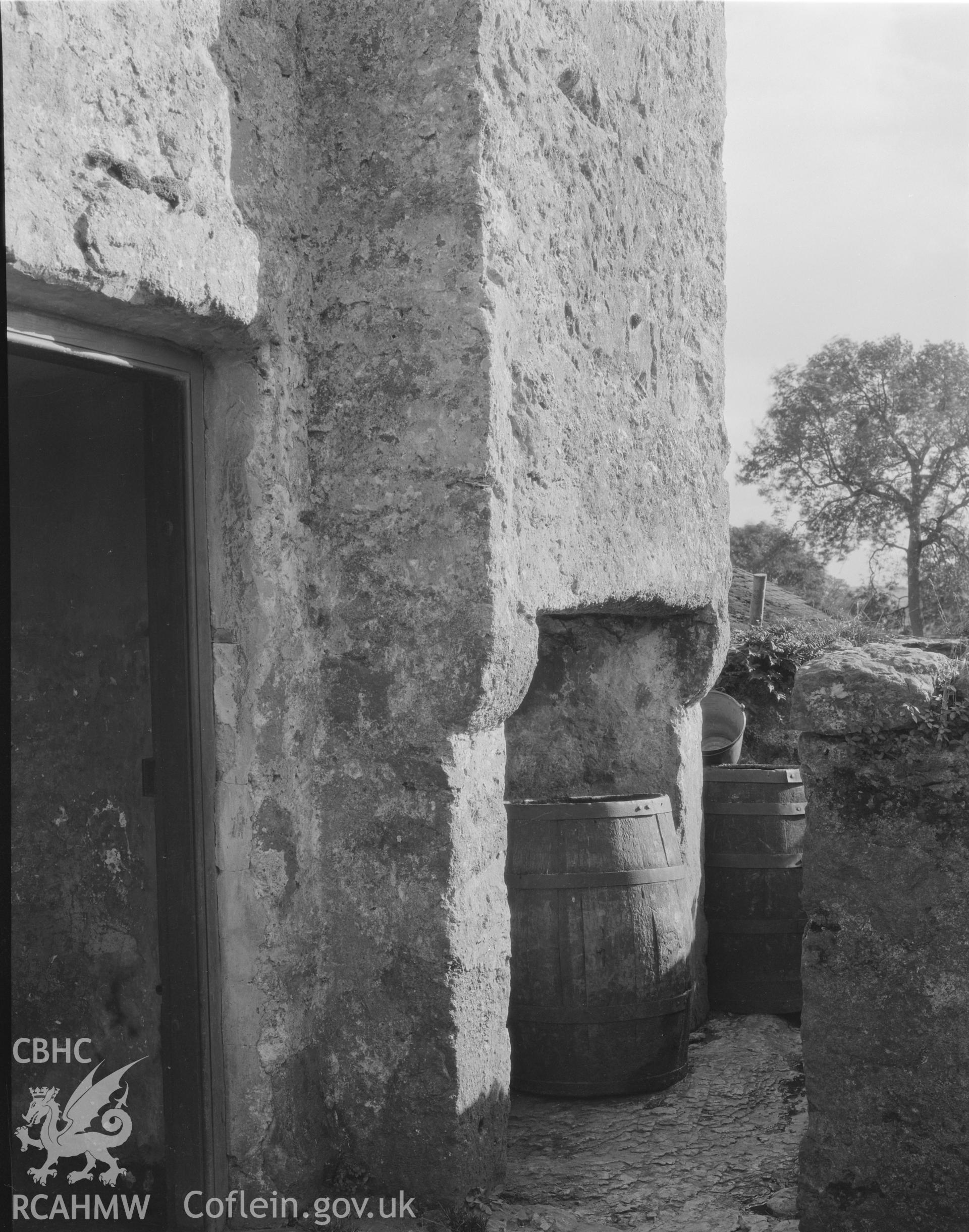 View of the fireplace at the West end