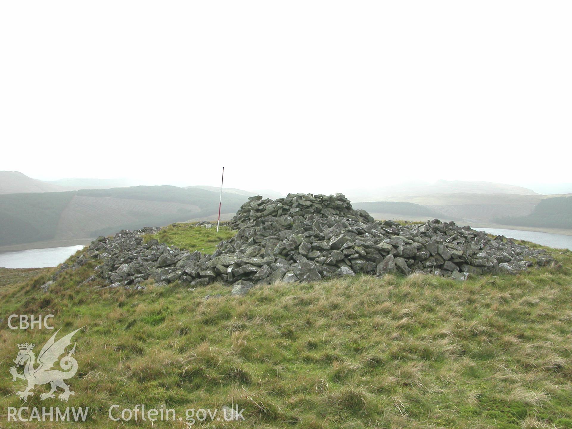 Photograph of Drosgol Cairn I taken on 10/09/2004 by R.S. Jones during an Upland Survey undertaken by Cambrian Archaeological Projects.