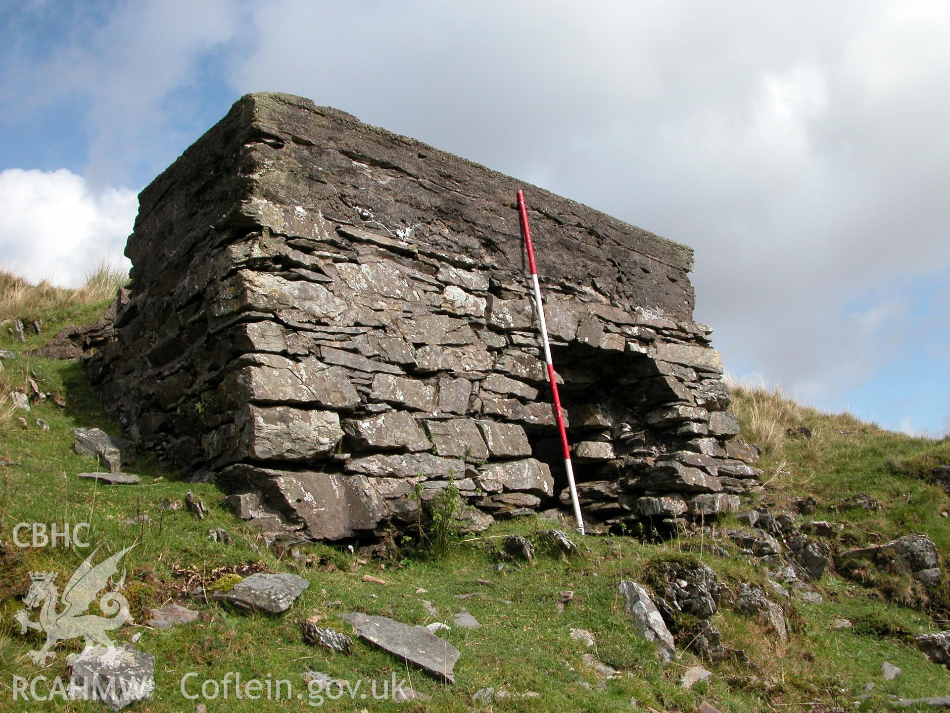 Photograph of Camddwr Bach Lead Mine Structure taken on 07/09/2004 by R.S. Jones during an Upland Survey undertaken by Cambrian Archaeological Projects.