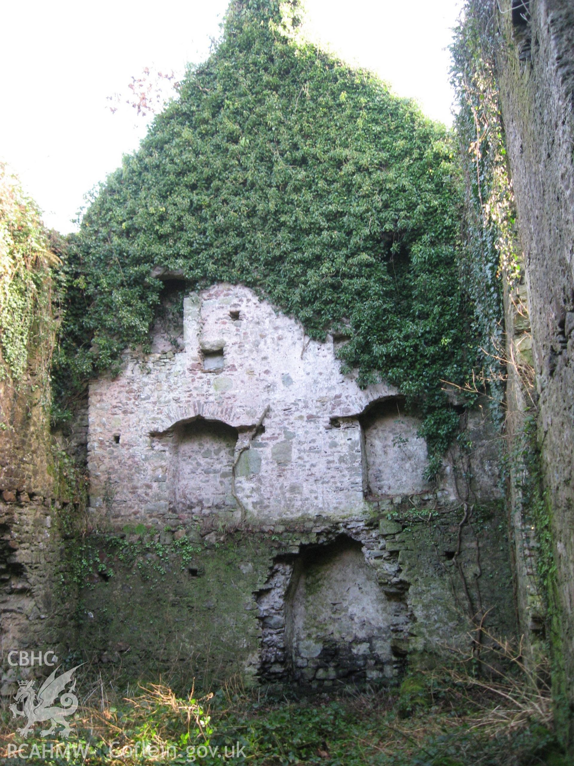 Colour photo of Newhouse remains, taken by Paul R. Davis, 7th November 2006.