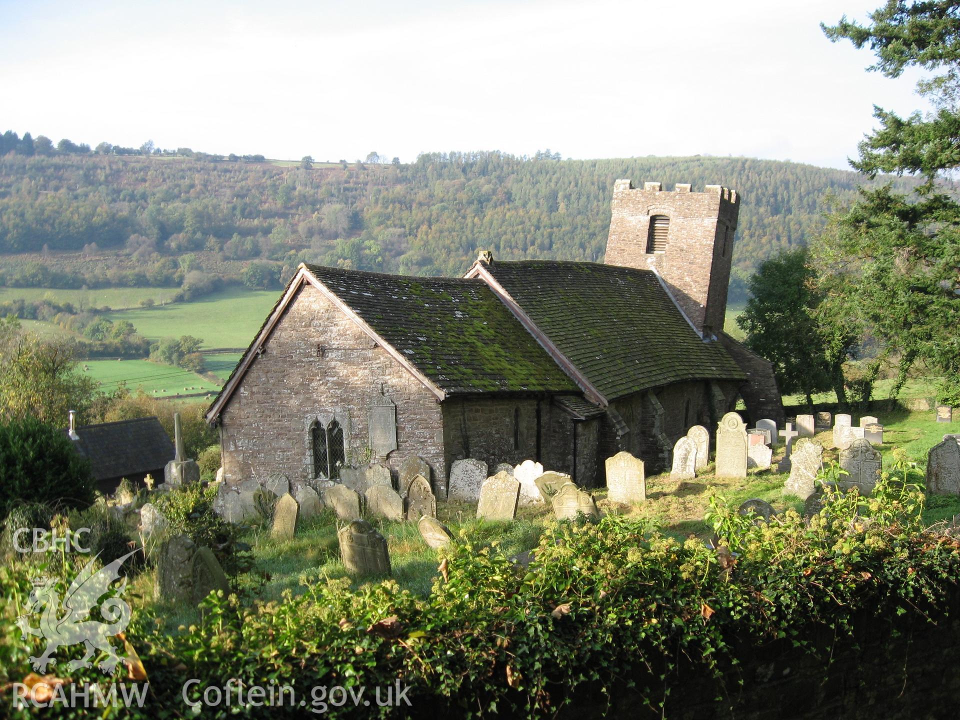 Colour photo of Crickadarn Church, taken by Paul R. Davis, 13th December 2014.