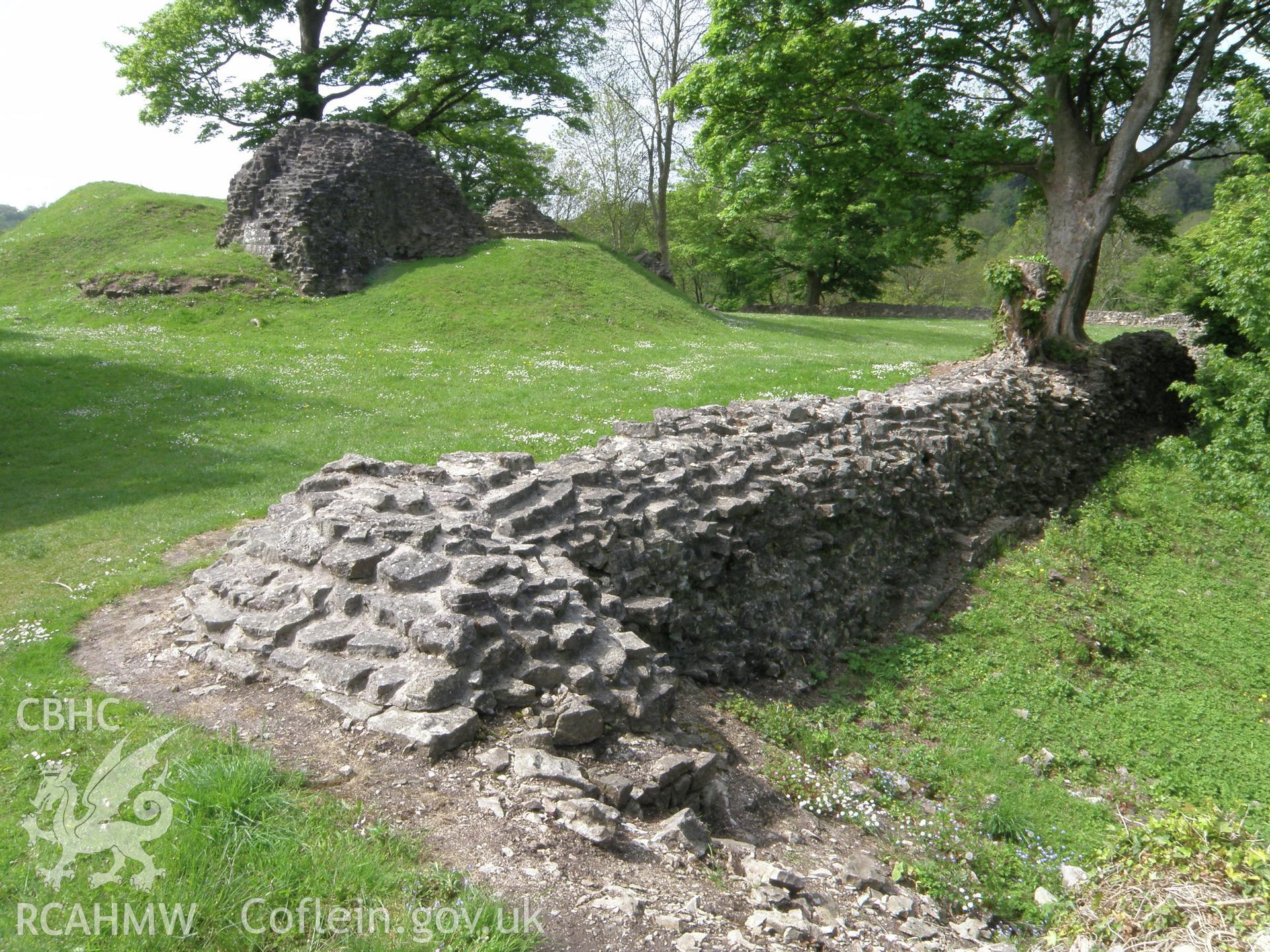 Colour photo of Llanblethian Castle, taken by Paul R. Davis, 20th May 2012.