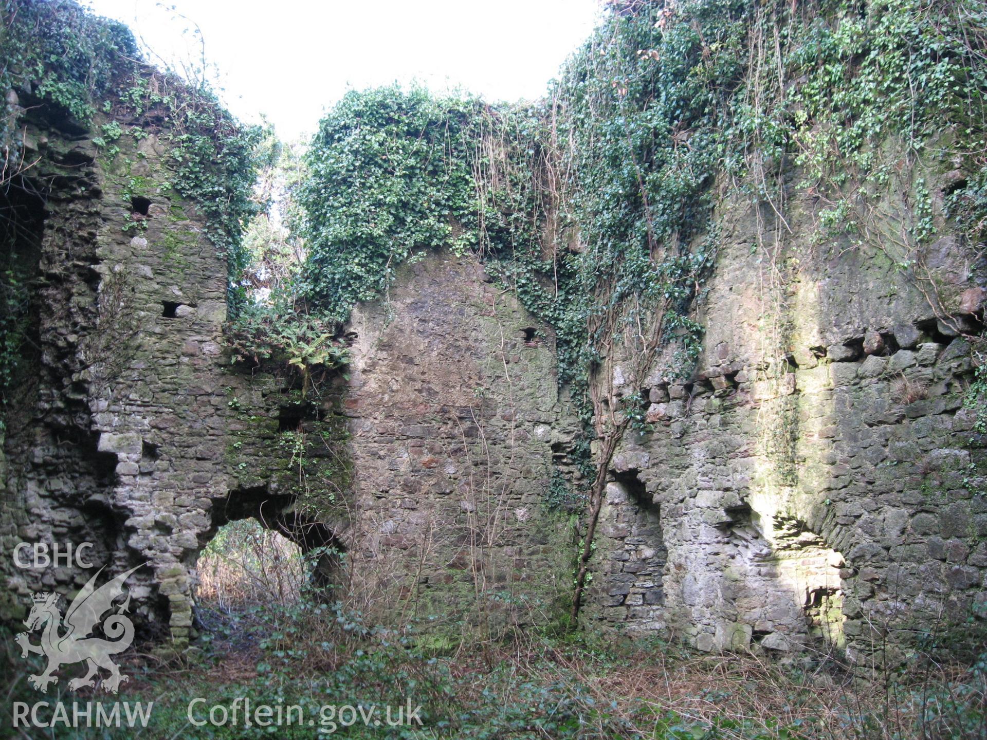 Colour photo of Newhouse remains, taken by Paul R. Davis, 7th November 2006.