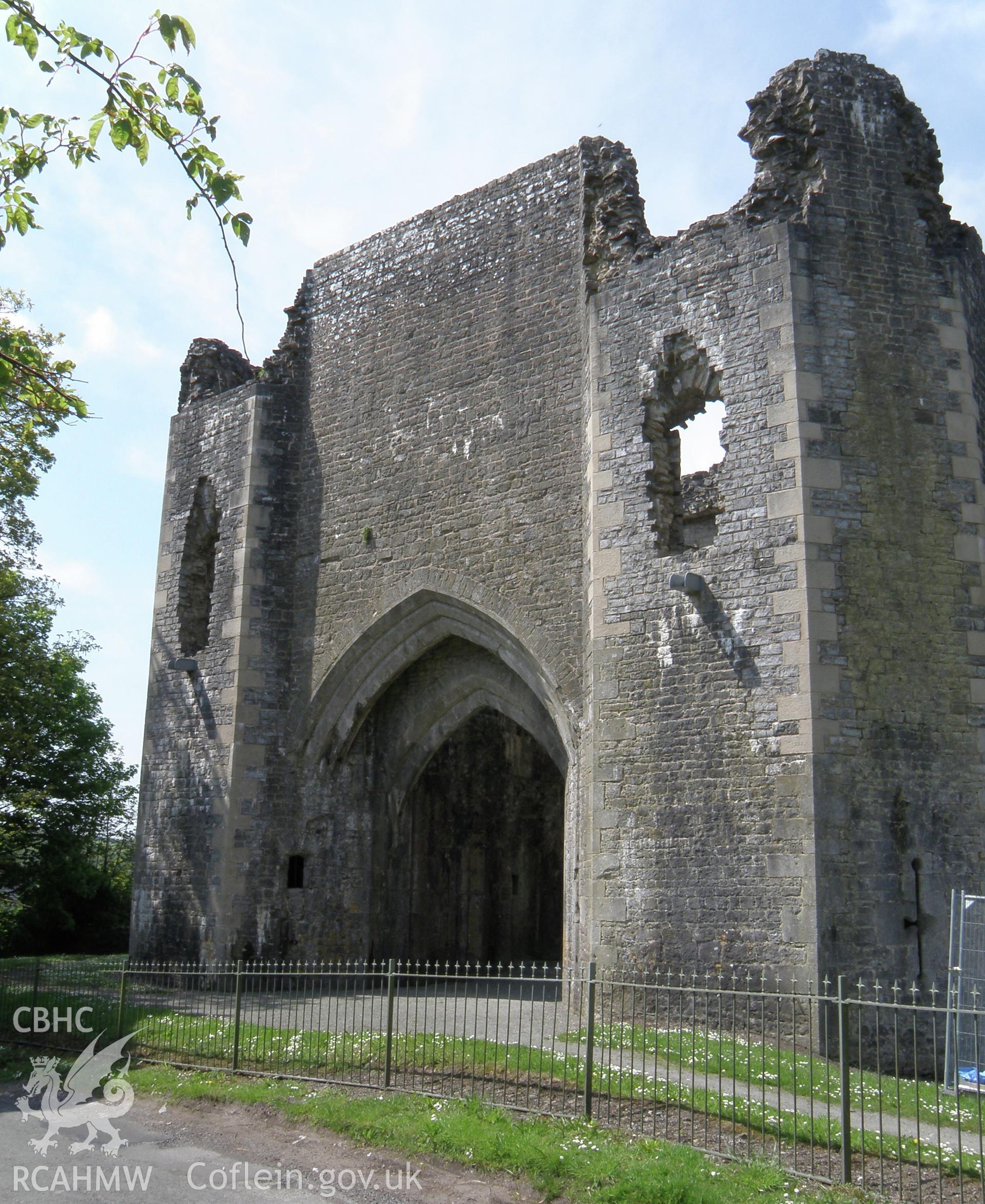 Colour photo of Llanblethian Castle, taken by Paul R. Davis, 20th May 2012.