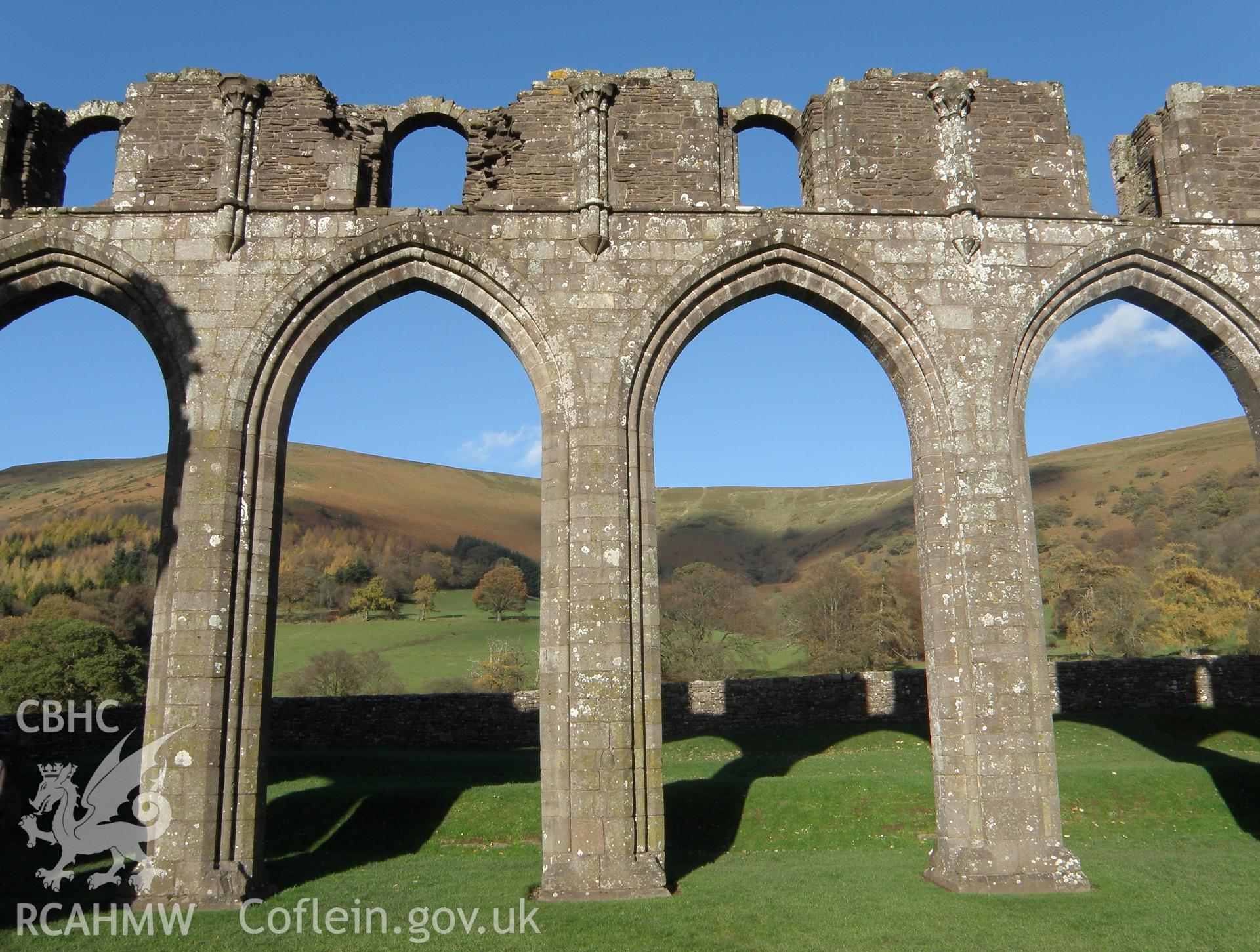 Colour photo of Llanthony Abbey, taken by Paul R. Davis, 13th November 2010.