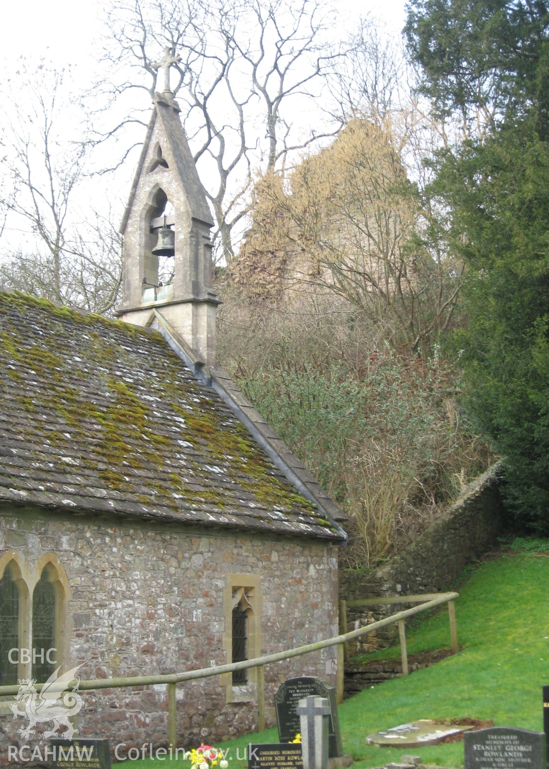 Colour photo of Llanfair Discoed Church, taken by Paul R. Davis, 20th December 2006.