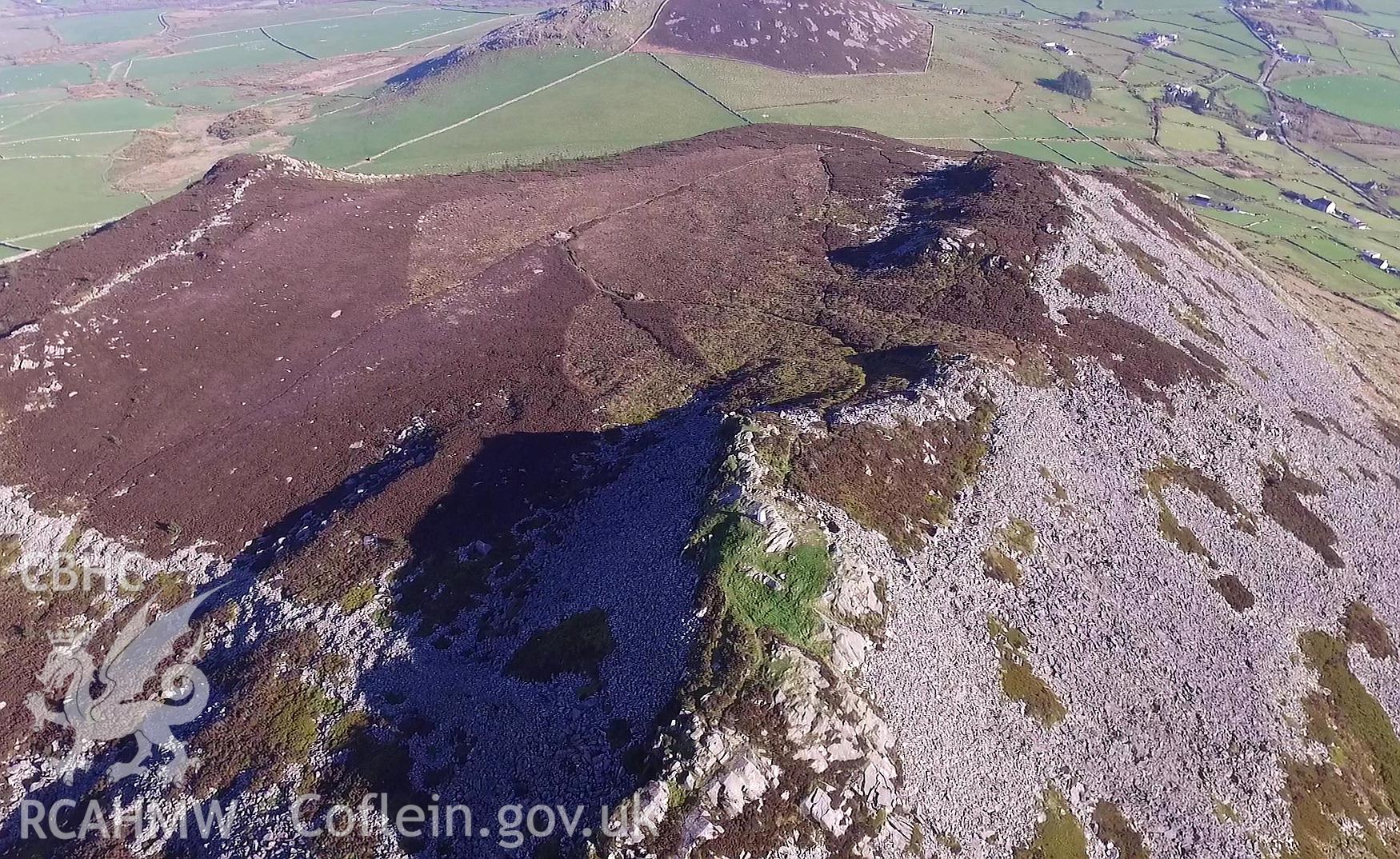 Colour photo showing Carn Fadrun, produced by  Paul R. Davis, April 2017.