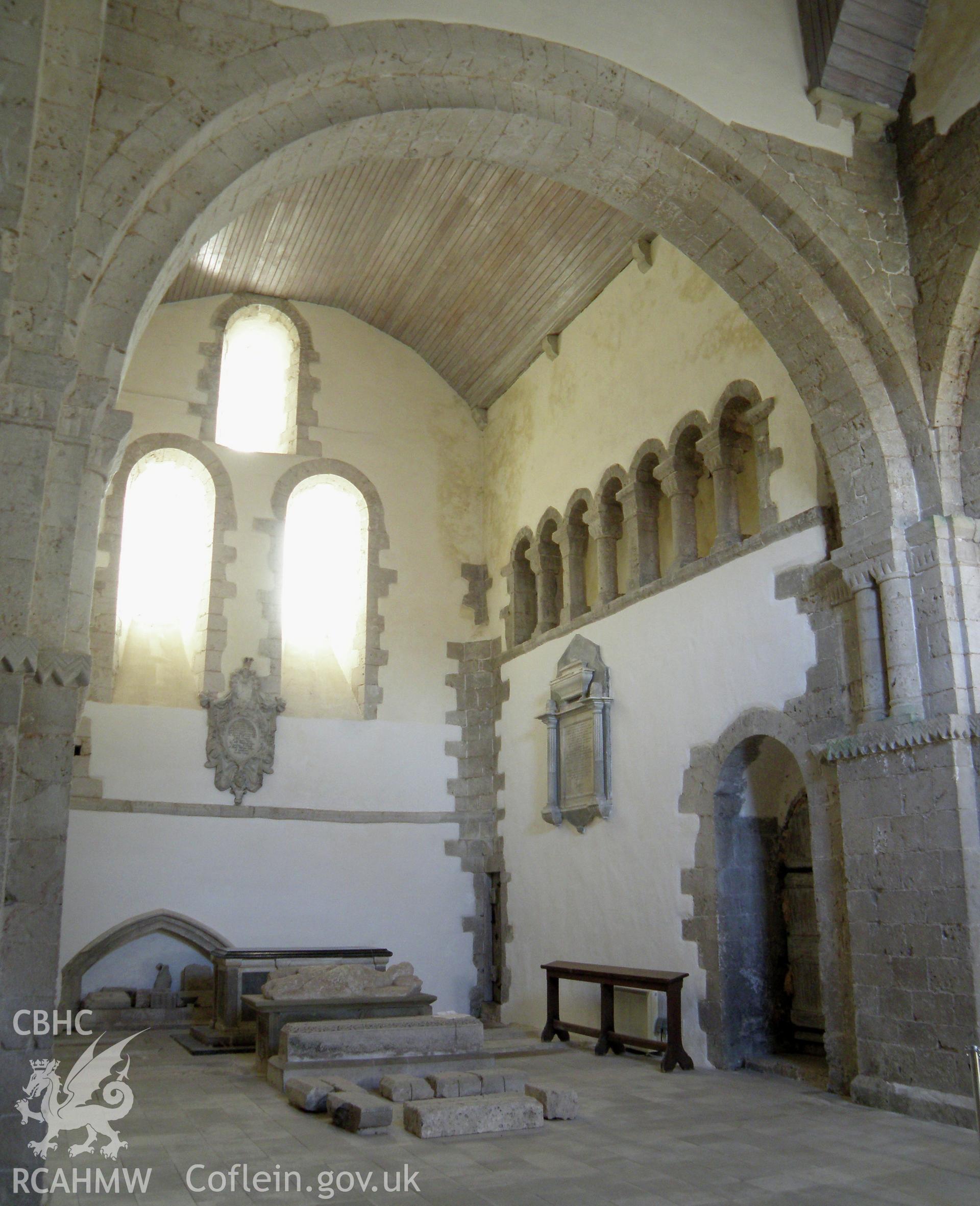 Colour photo of Ewenny Priory Church, taken by Paul R. Davis, 23rd November 2013.