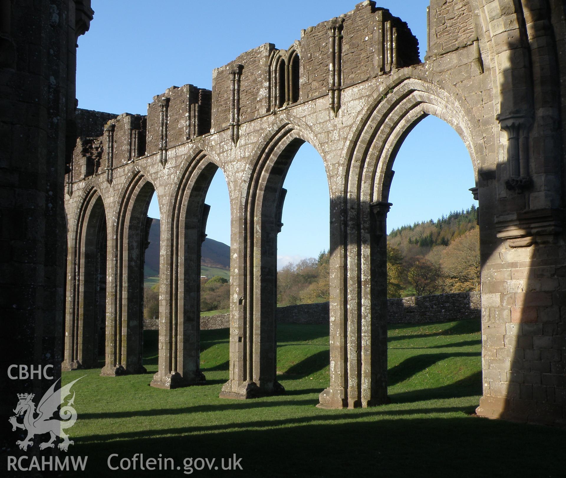 Colour photo of Llanthony Abbey, taken by Paul R. Davis, 13th November 2010.