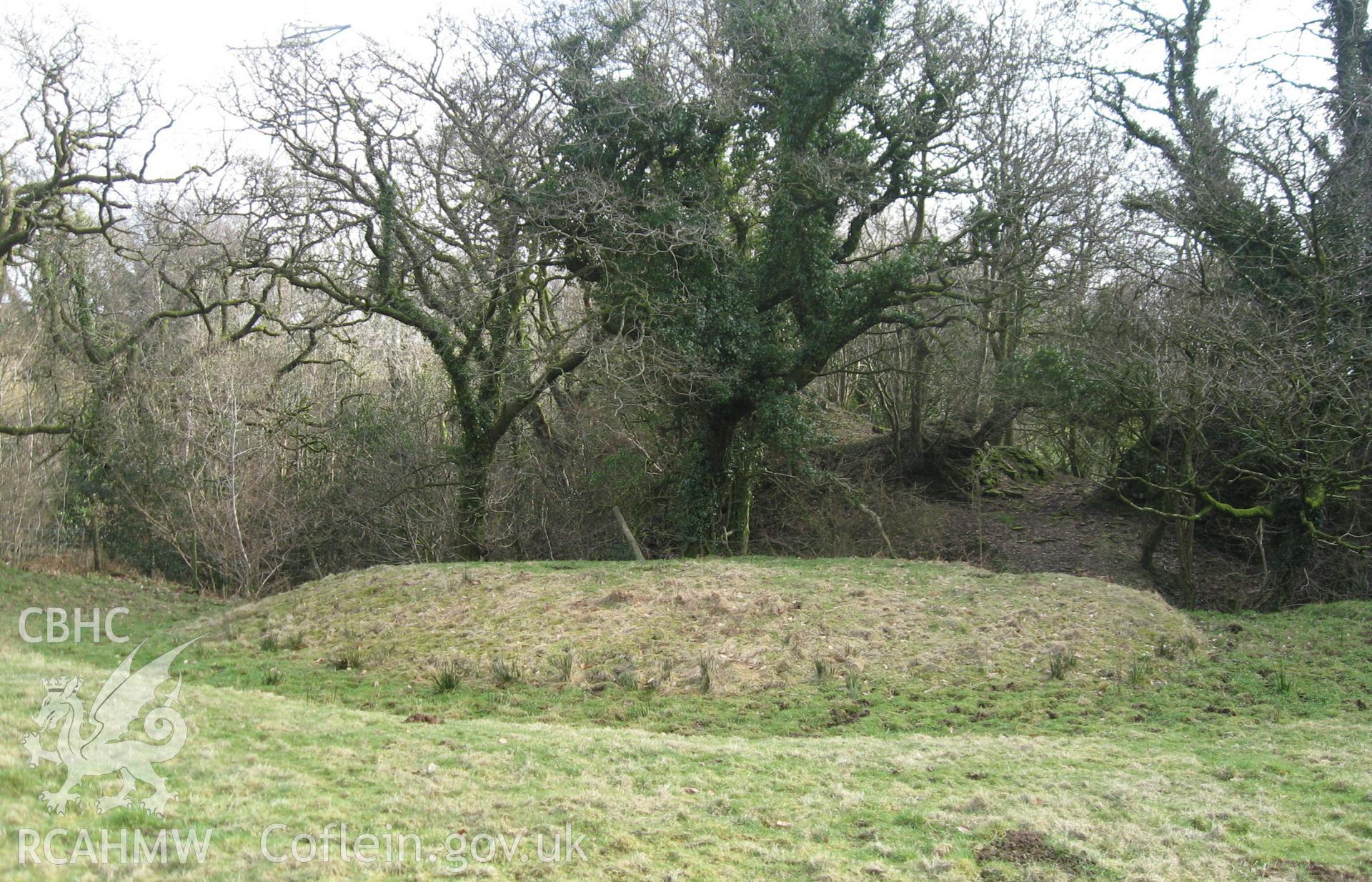 Colour photo of Llangynwyd Castle, taken by Paul R. Davis, 30th November 2006.