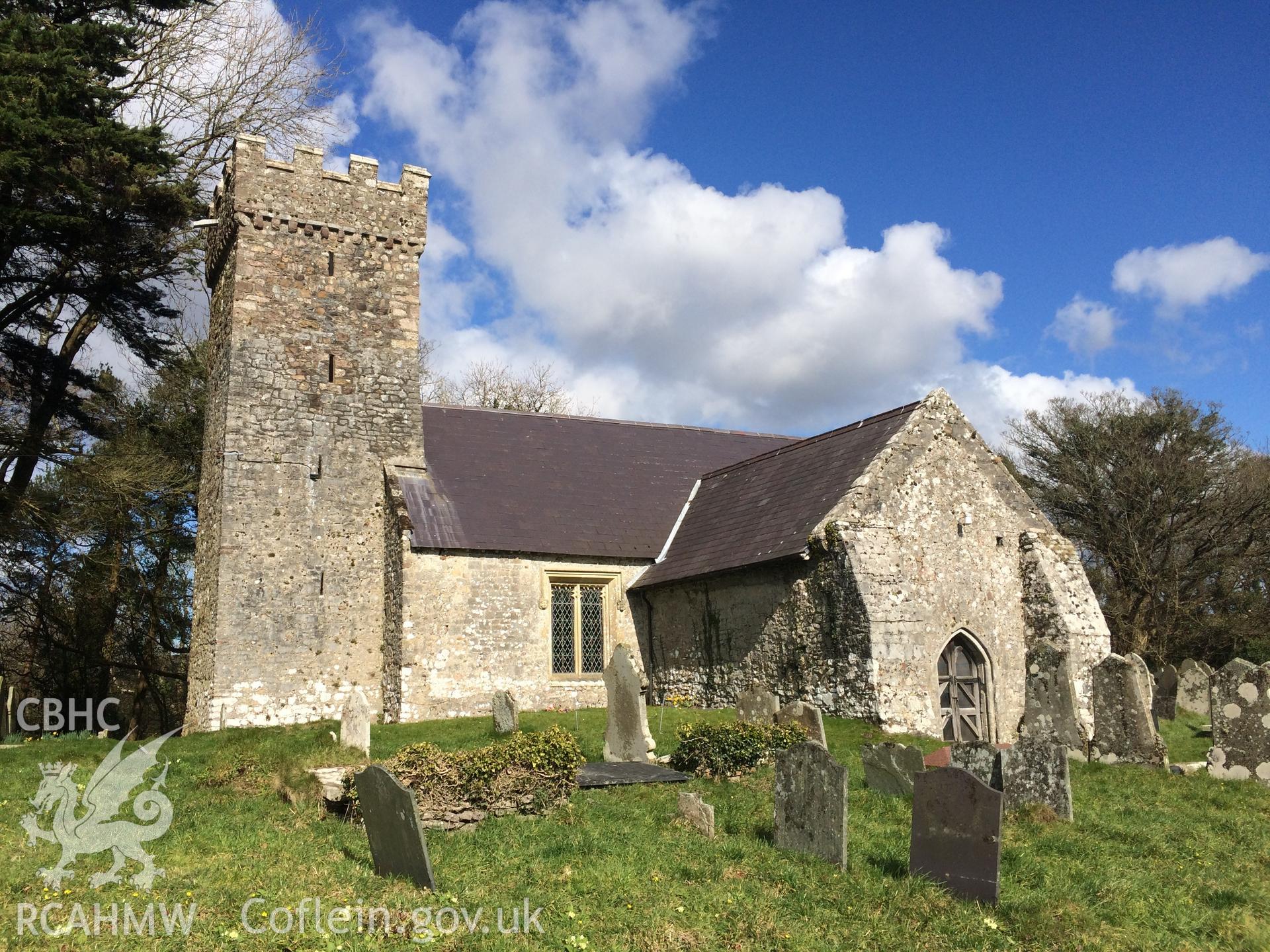 Colour photo showing Penrice Church, taken by Paul R. Davis, 5th March 2016.