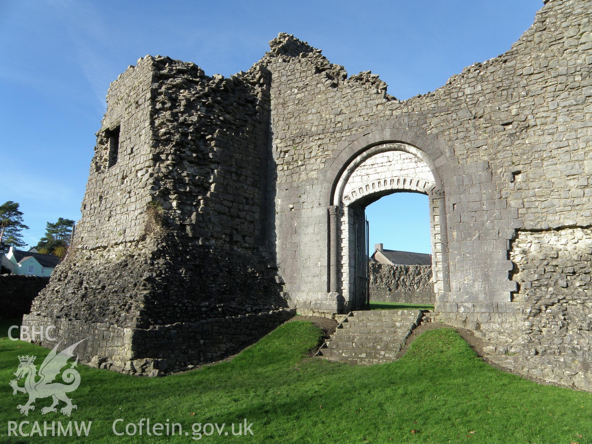 Colour photo of Newcastle, Bridgend, taken by Paul R. Davis, 23rd November 2013.